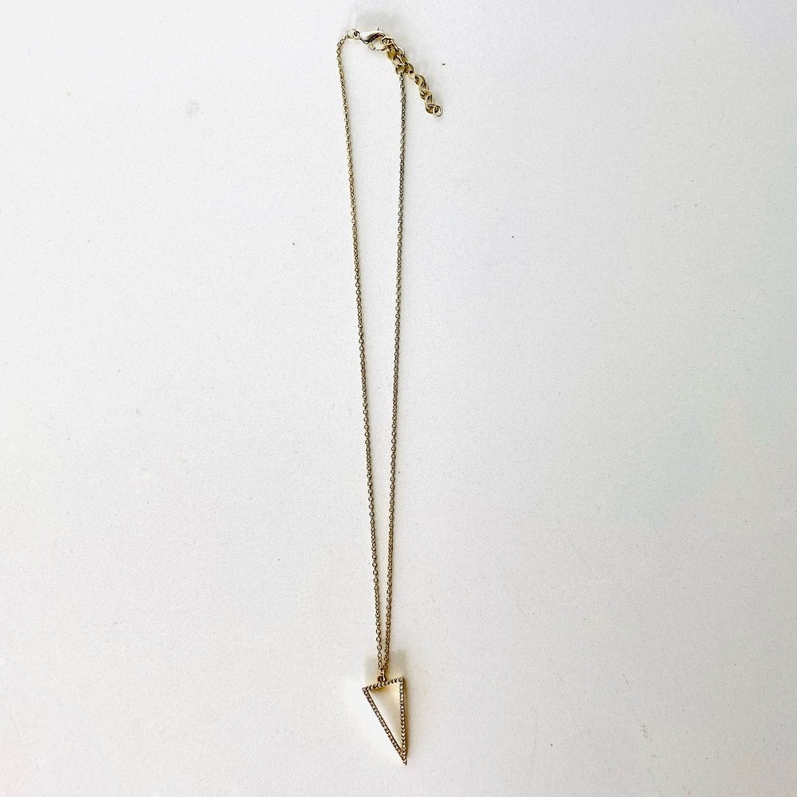 Nordstrom NORDSTROM Gold White CZ Triangle Charm Pendant Necklace Size ONE SIZE - 2 Thumbnail