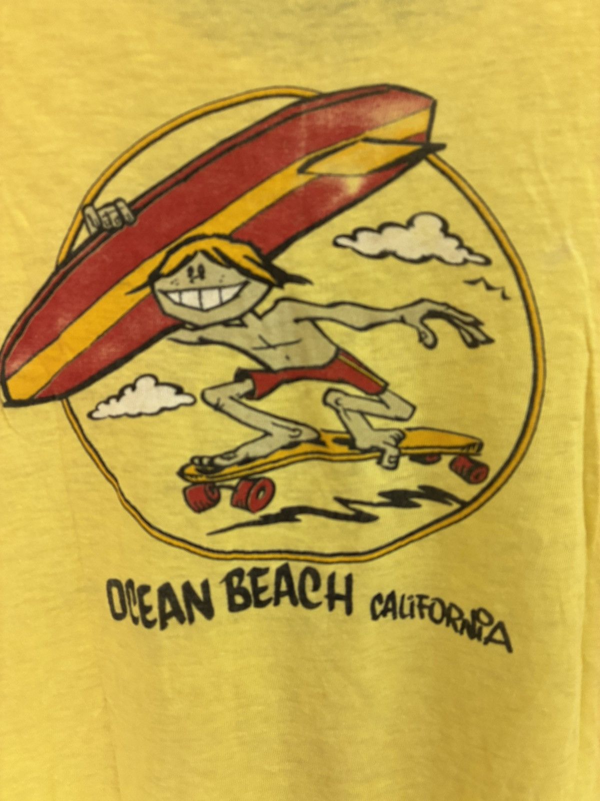 Vintage Vintage 70s Ocean Beach California skate surf t shirt Size US M / EU 48-50 / 2 - 5 Thumbnail