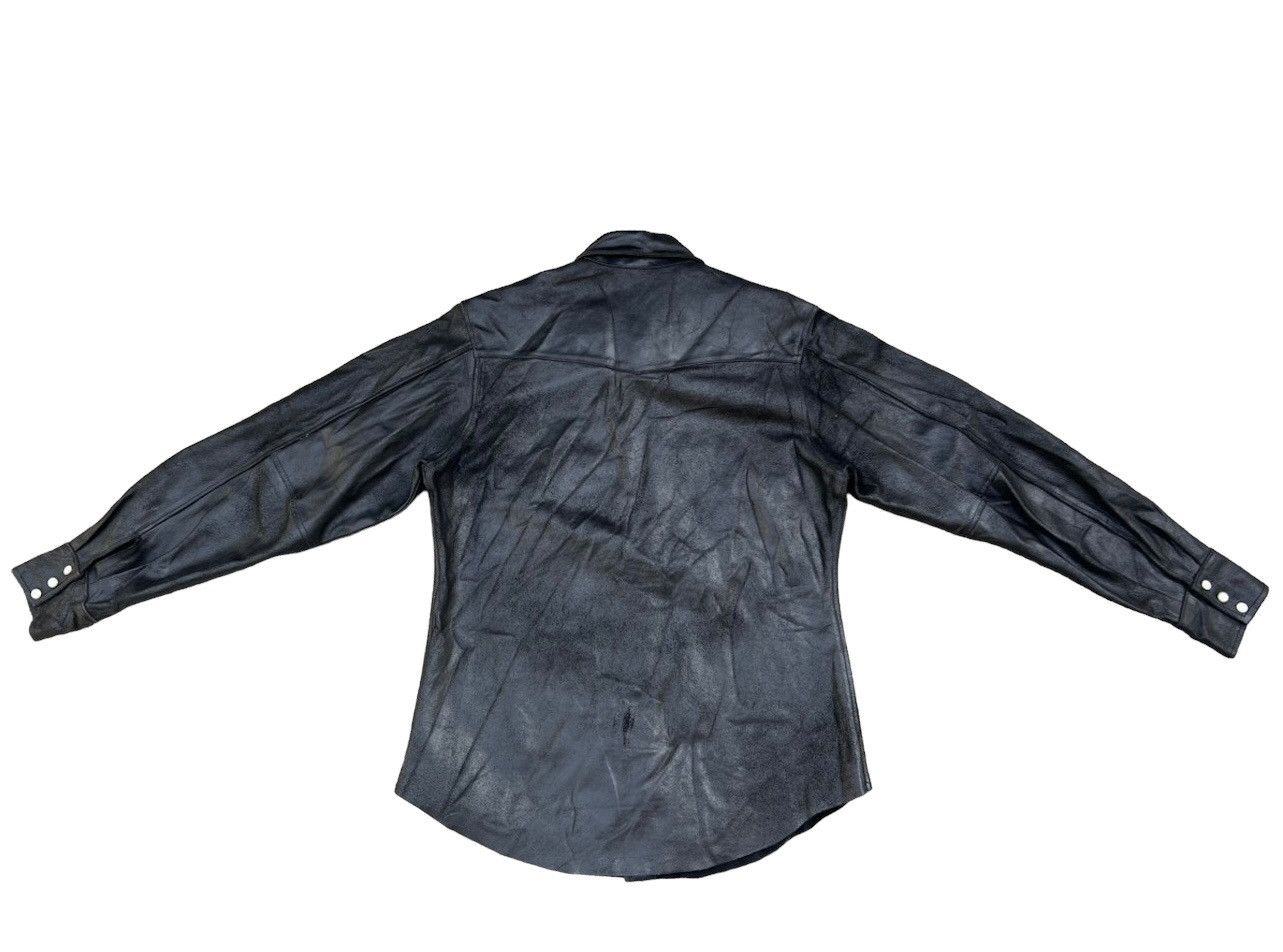 Leather B.B.H. Clothing Japan Distress Cow Leather Western Shirt Size US M / EU 48-50 / 2 - 2 Thumbnail