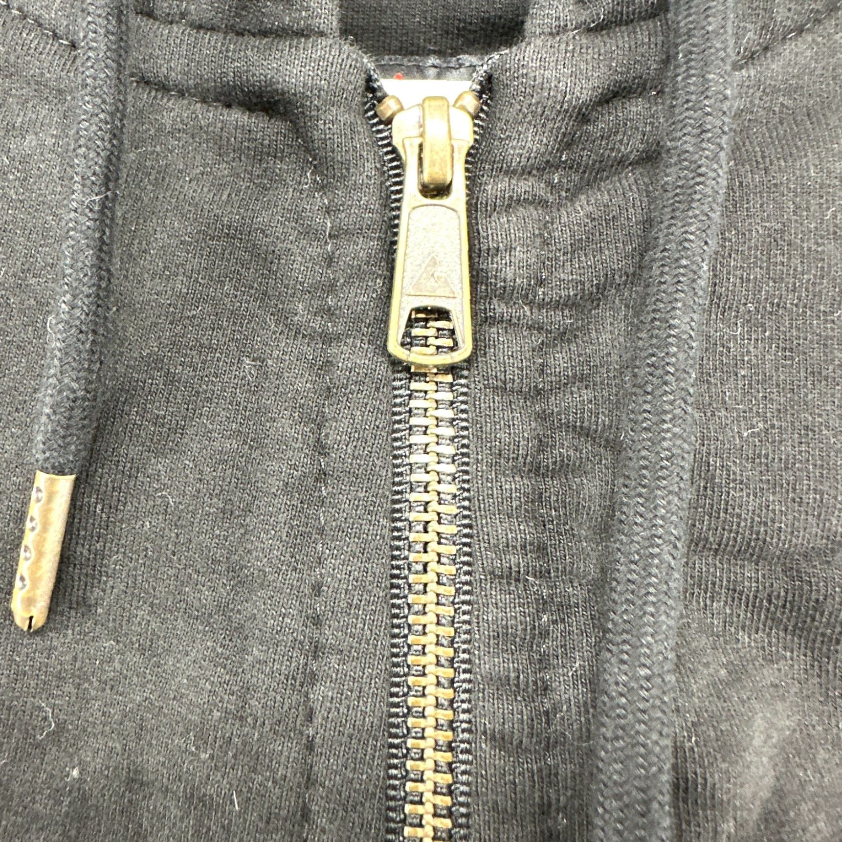 Vintage American Giant Hoodie Mens L Black Full Zip Sweatshirt Fleece Cotton Heavyweight Regular Fits 90s USA Logo Zipper Hooded Pocket Size US L / EU 52-54 / 3 - 5 Thumbnail