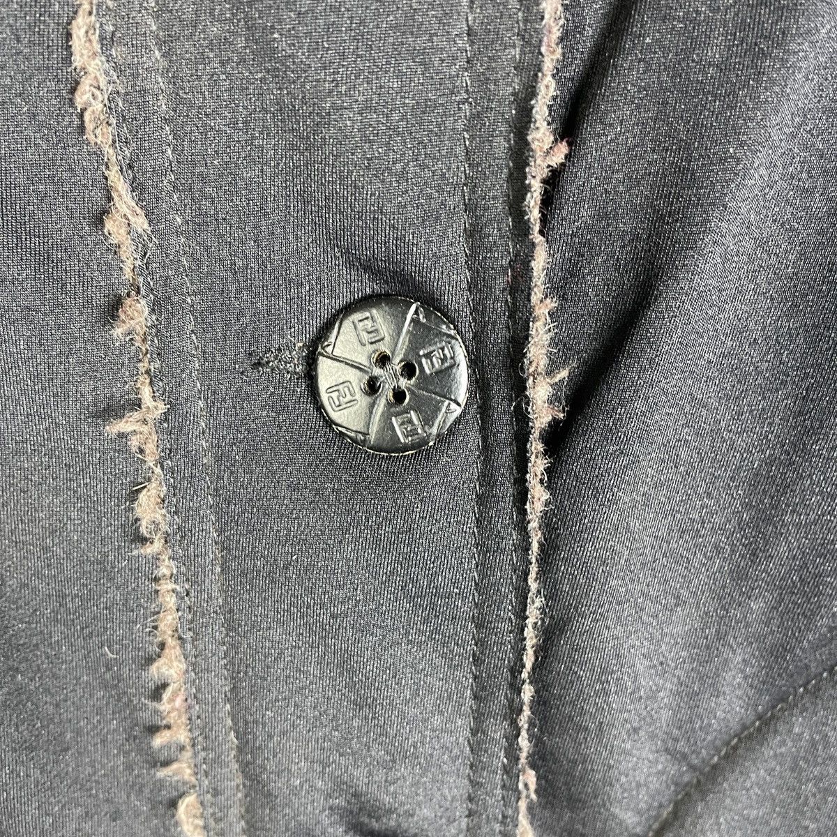 Fendi Vintage Fendi Jeans Shearling Long Jacket - Deep Navy Size M / US 6-8 / IT 42-44 - 5 Thumbnail