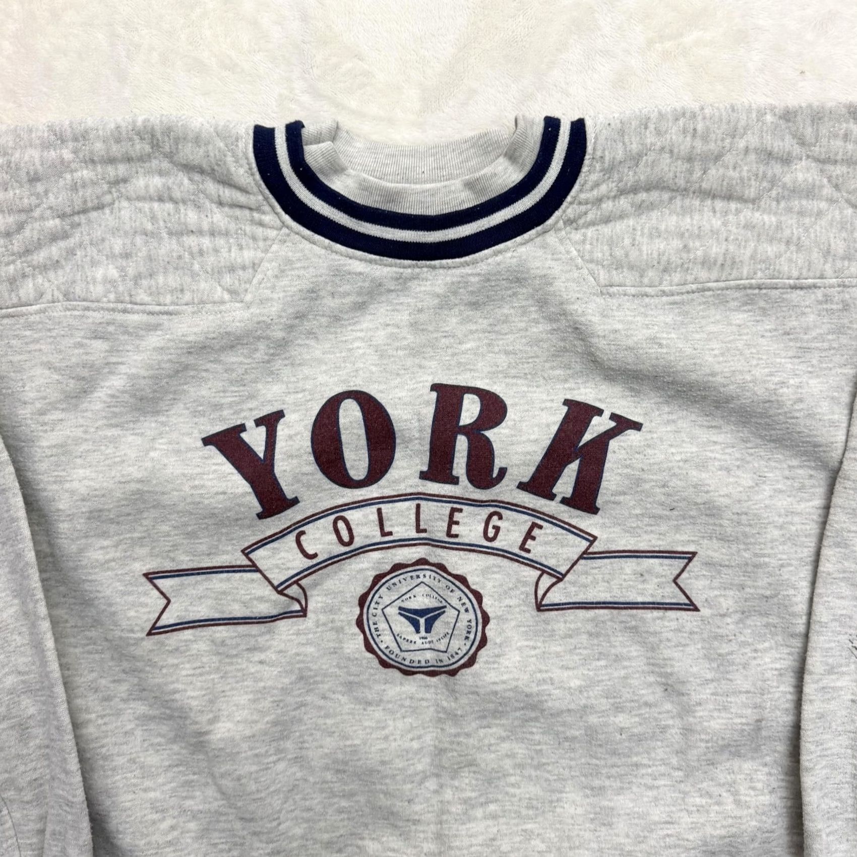 Vintage VINTAGE Gear For Sports York College Sweatshirt Mens Large Gray Crewneck Fleece Size US L / EU 52-54 / 3 - 2 Thumbnail