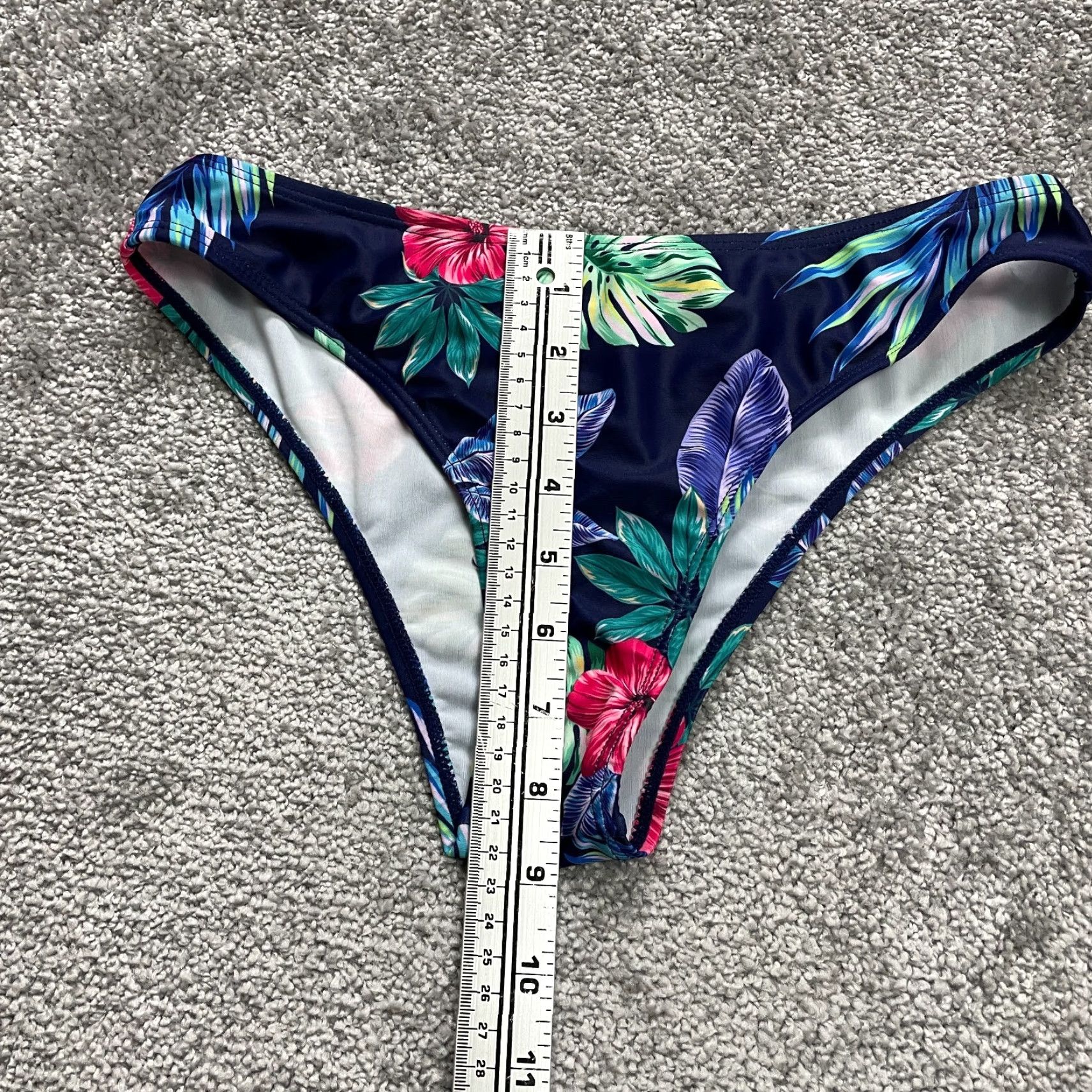 Shein SheIn Bikini Bottom Womens Small Multicolor Floral Mid Rise Summer Beach Pool Size 28" / US 6 / IT 42 - 4 Thumbnail