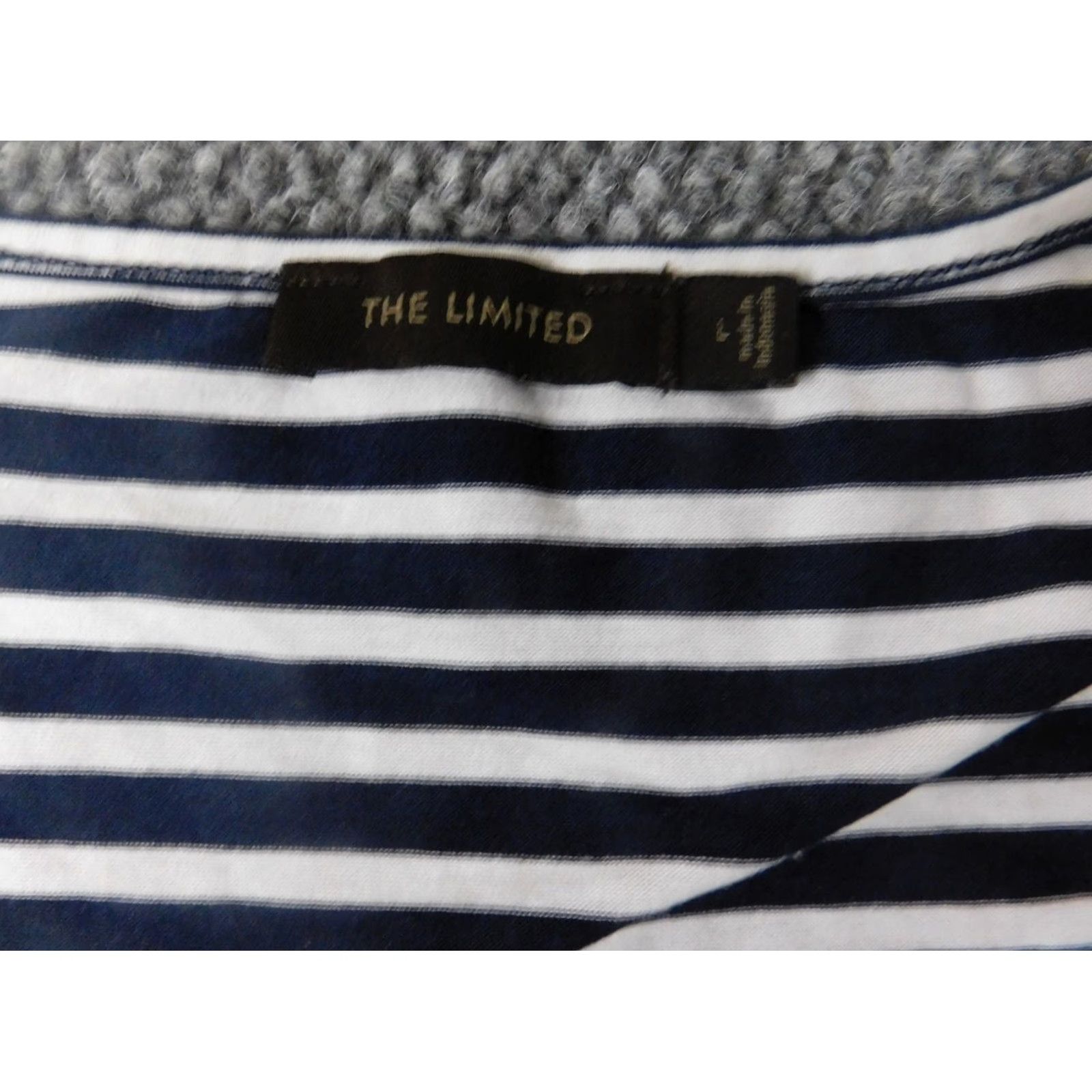 Vintage The Limited Blouse Sleeveless Women L Blue Striped Pullover Casual Shirt Regular Size L Size L / US 10 / IT 46 - 5 Thumbnail