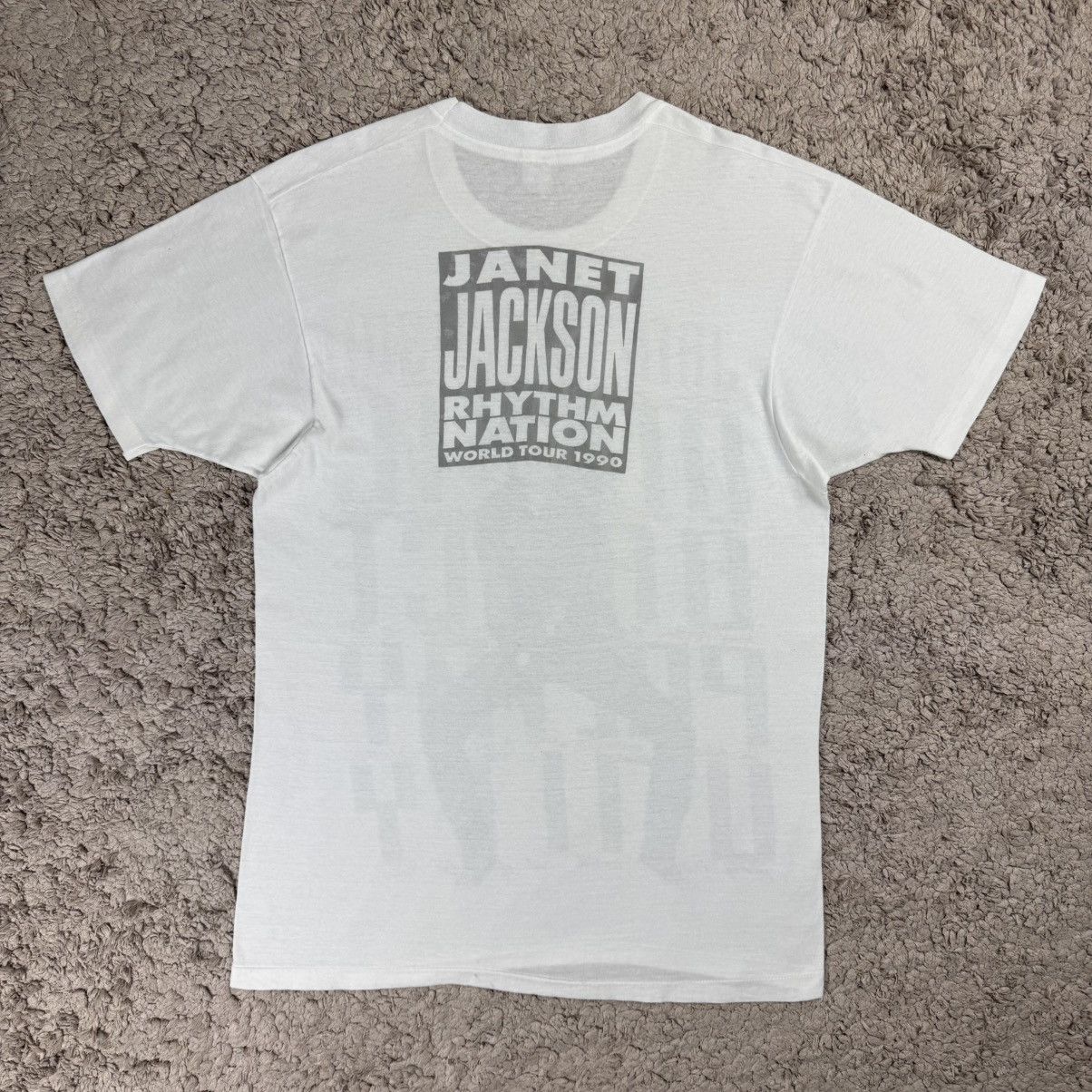 Band Tees Vintage 90s Janet Jackson Rhythm Nation Concert Tour T-shirt Size US L / EU 52-54 / 3 - 2 Thumbnail