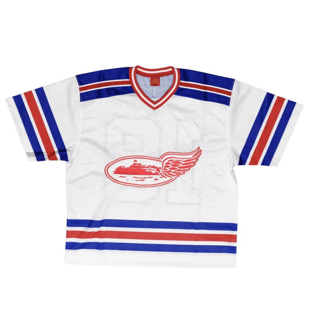 Pre-owned Corteiz Crtz Rtw Hockey Jersey Tee Tshirt In White