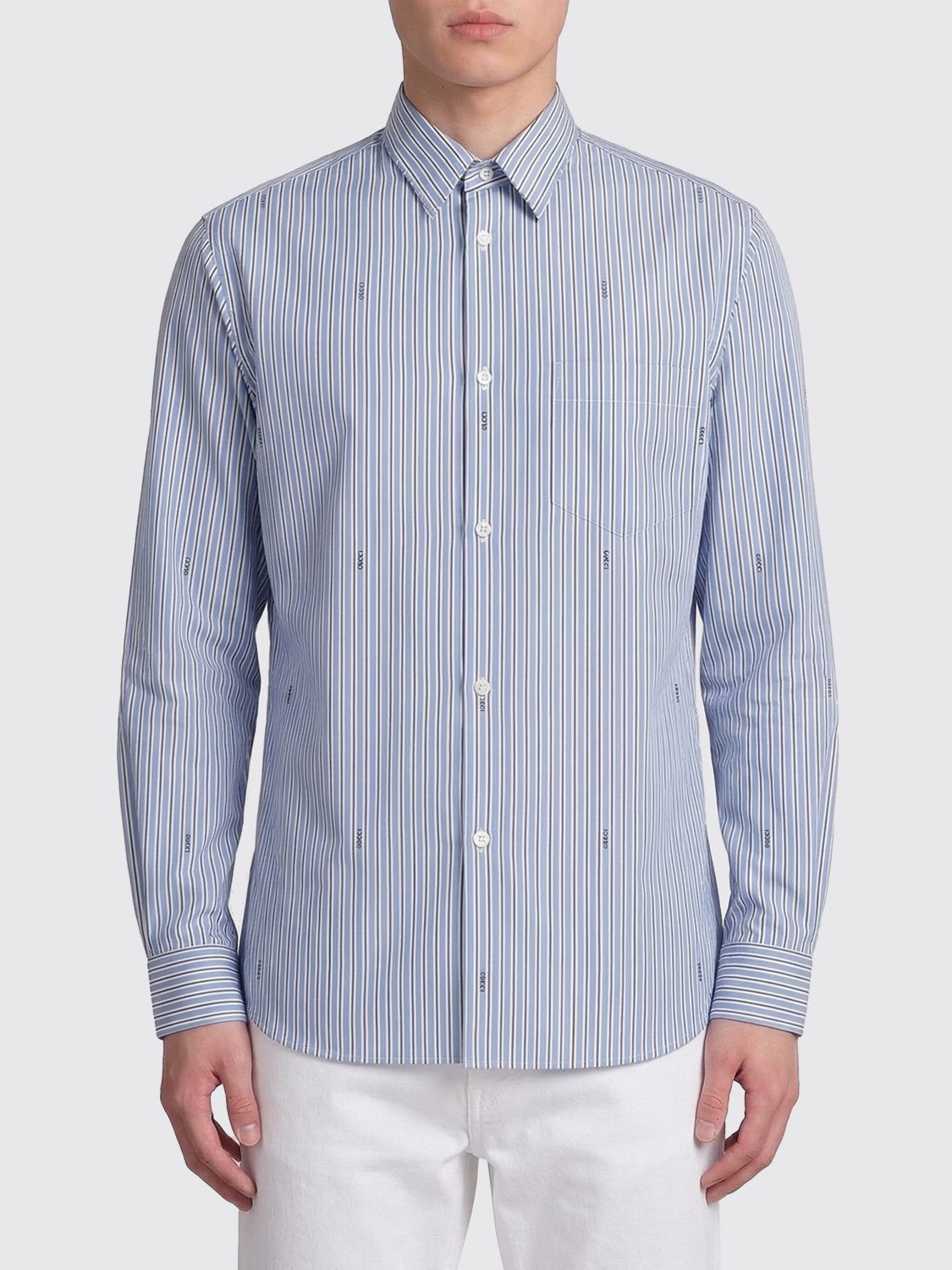 Gucci Gucci Shirt Men Blue Size US M / EU 48-50 / 2 - 1 Thumbnail