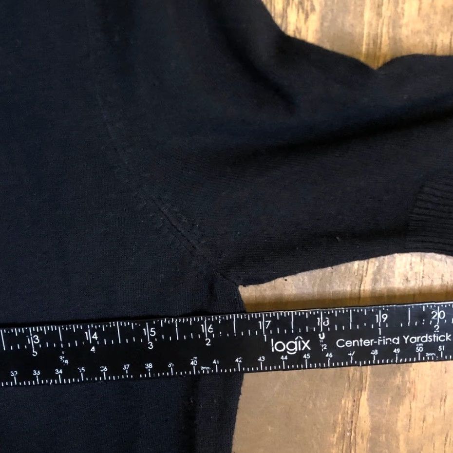 Express Express Design Studio Womens Sweater Cardigan Black Knit Ruffled Button Down Stretch S Size S / US 4 / IT 40 - 7 Thumbnail