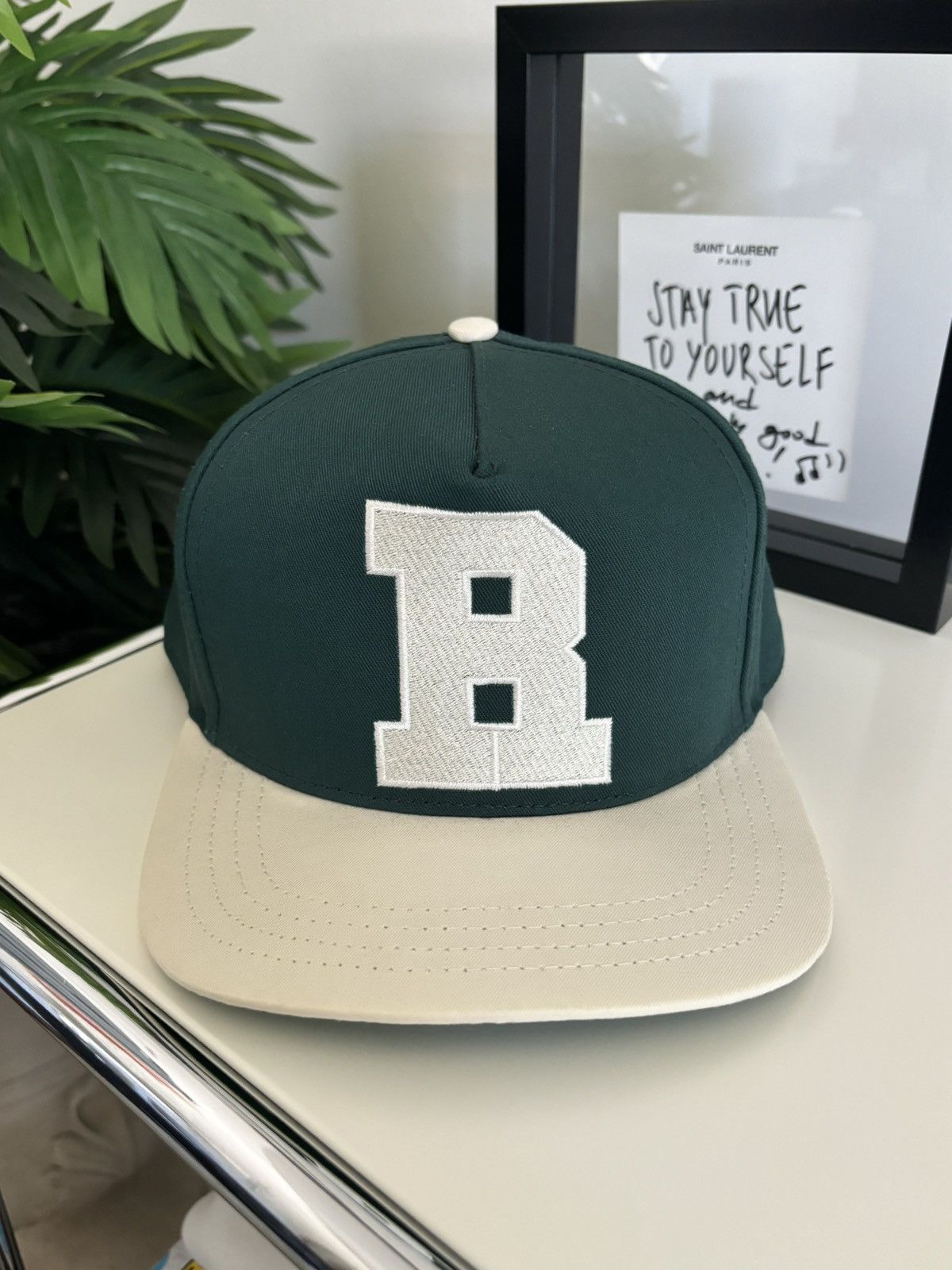 image of Rhude “ Collegiate R” Hat in Green, Men's