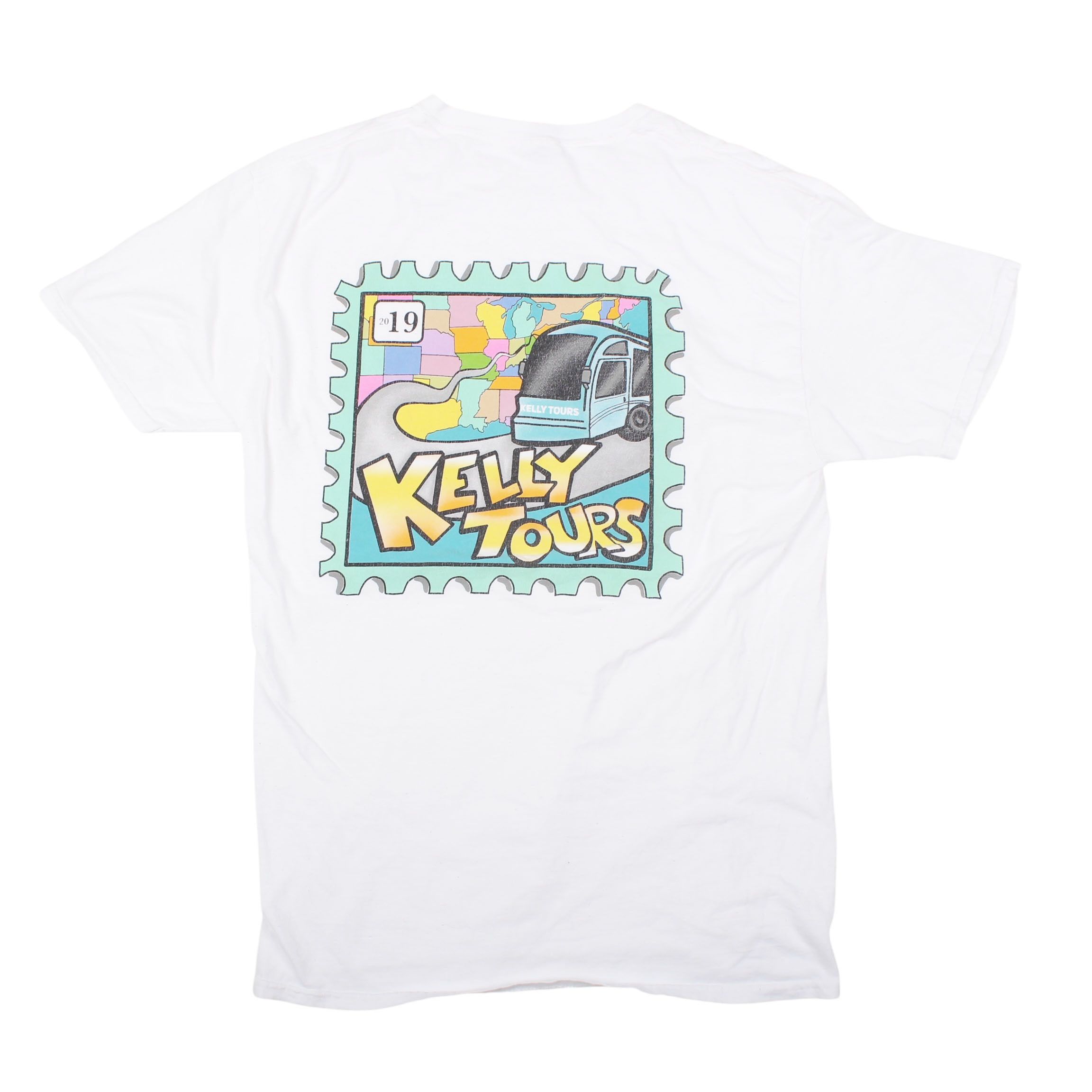 Vintage 90s Kelly Tours T Shirt USA Map Graphic Tee Size US M / EU 48-50 / 2 - 1 Thumbnail