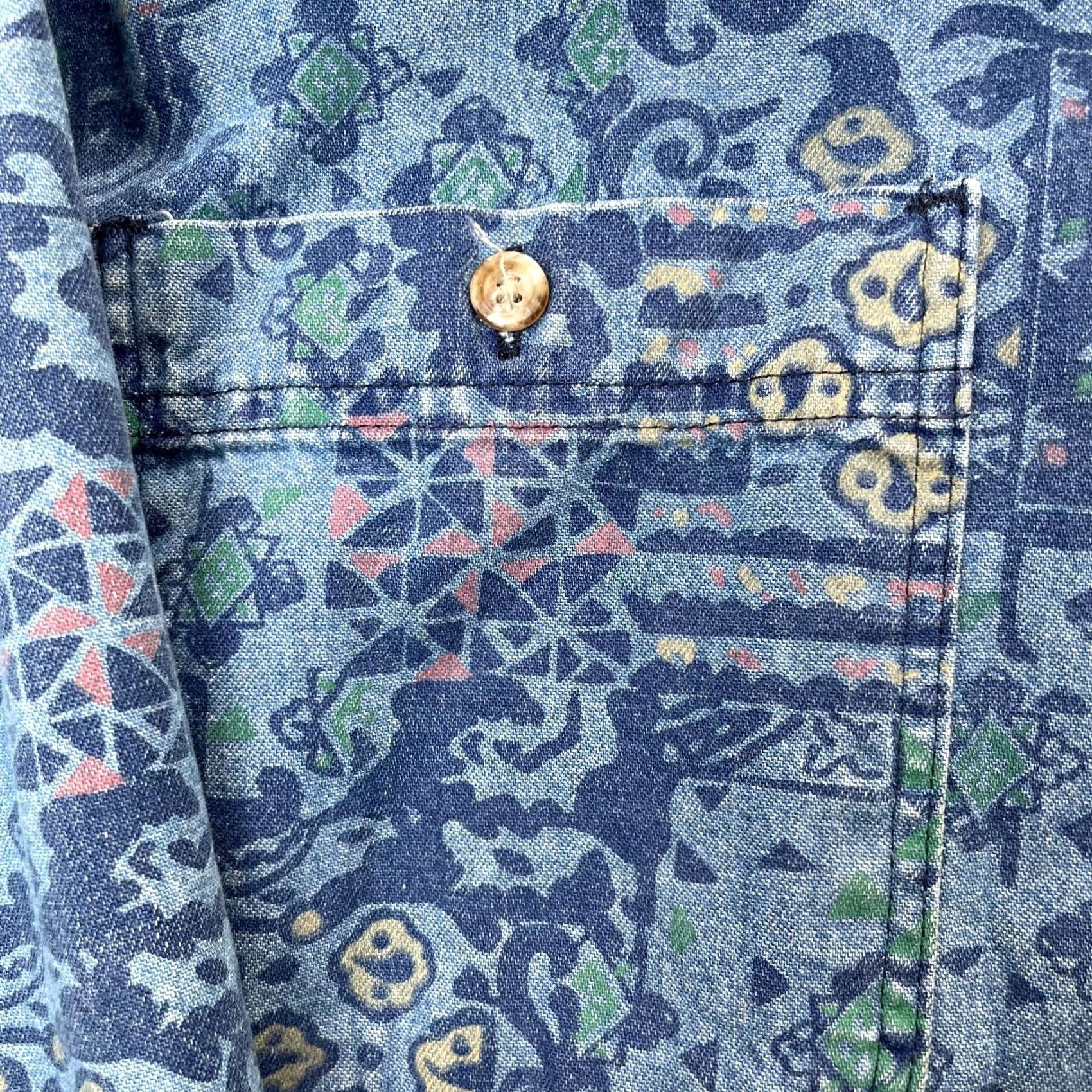 Eddie Bauer VINTAGE Eddie Bauer Shirt Mens Medium Blue Patchwork Paisley Abstract Button Up Size US M / EU 48-50 / 2 - 6 Thumbnail