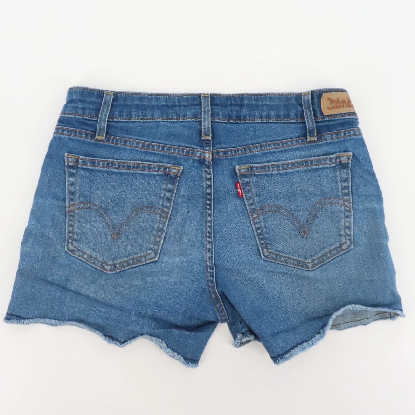 Levi's Levi's Women 6 Blue Denim Jean Shorts Raw Hem Pockets Cotton Blend 3.75 in Inseam Vintage? No Size 28" / US 6 / IT 42 - 5 Thumbnail