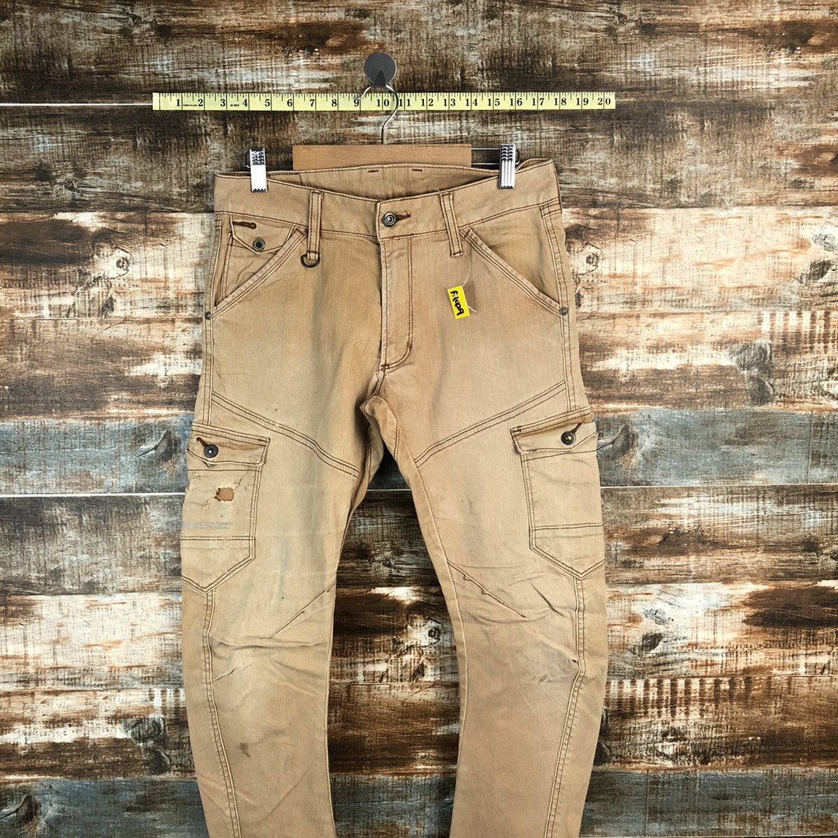Japanese Brand Iz Frontier Brown Cargo Multipocket Pants #A1429 Size US 30 / EU 46 - 2 Thumbnail