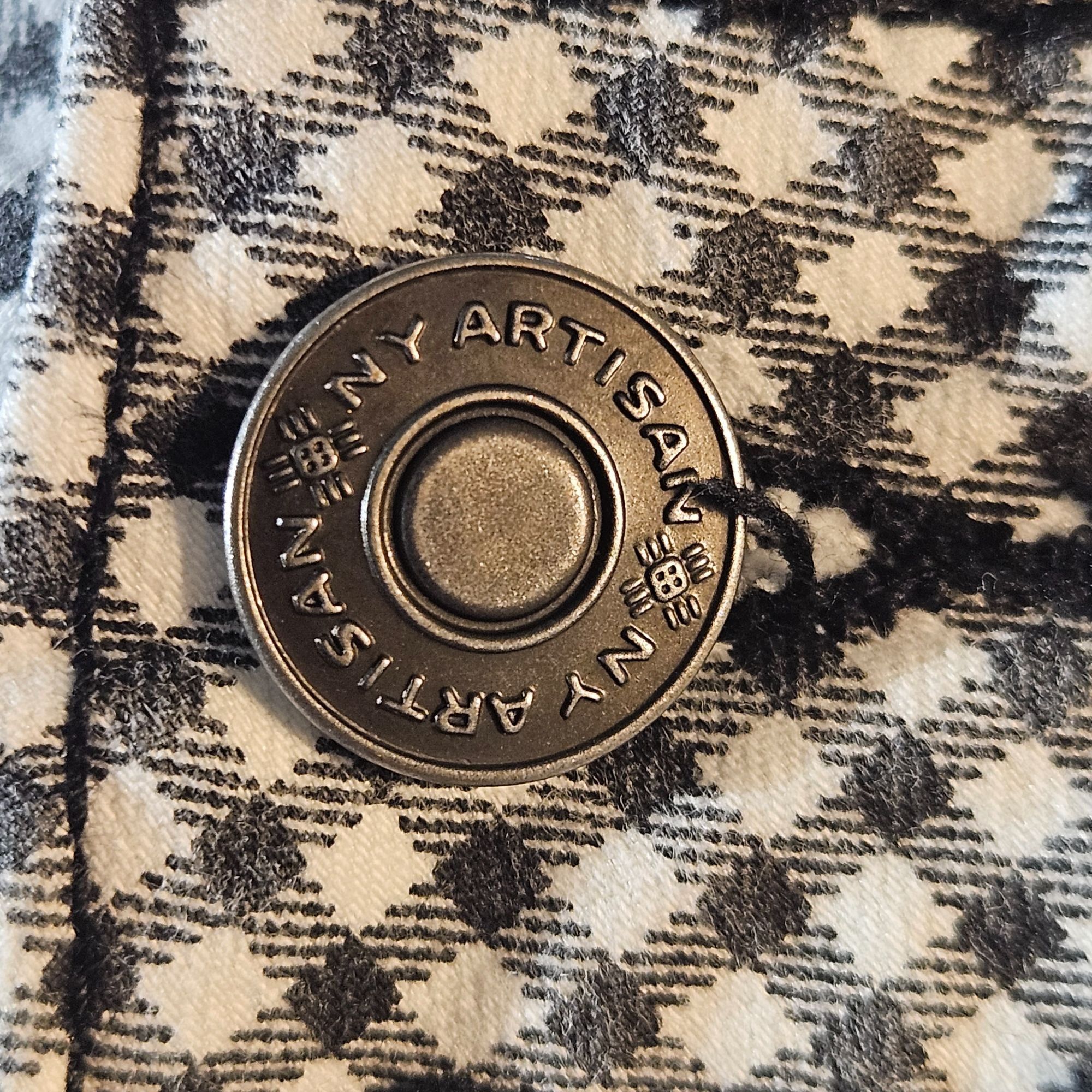 Other Artisan NY Womens Gingham Shorts 16 Black White Preppy Cotta Size 38" / US 16 / IT 52 - 5 Thumbnail
