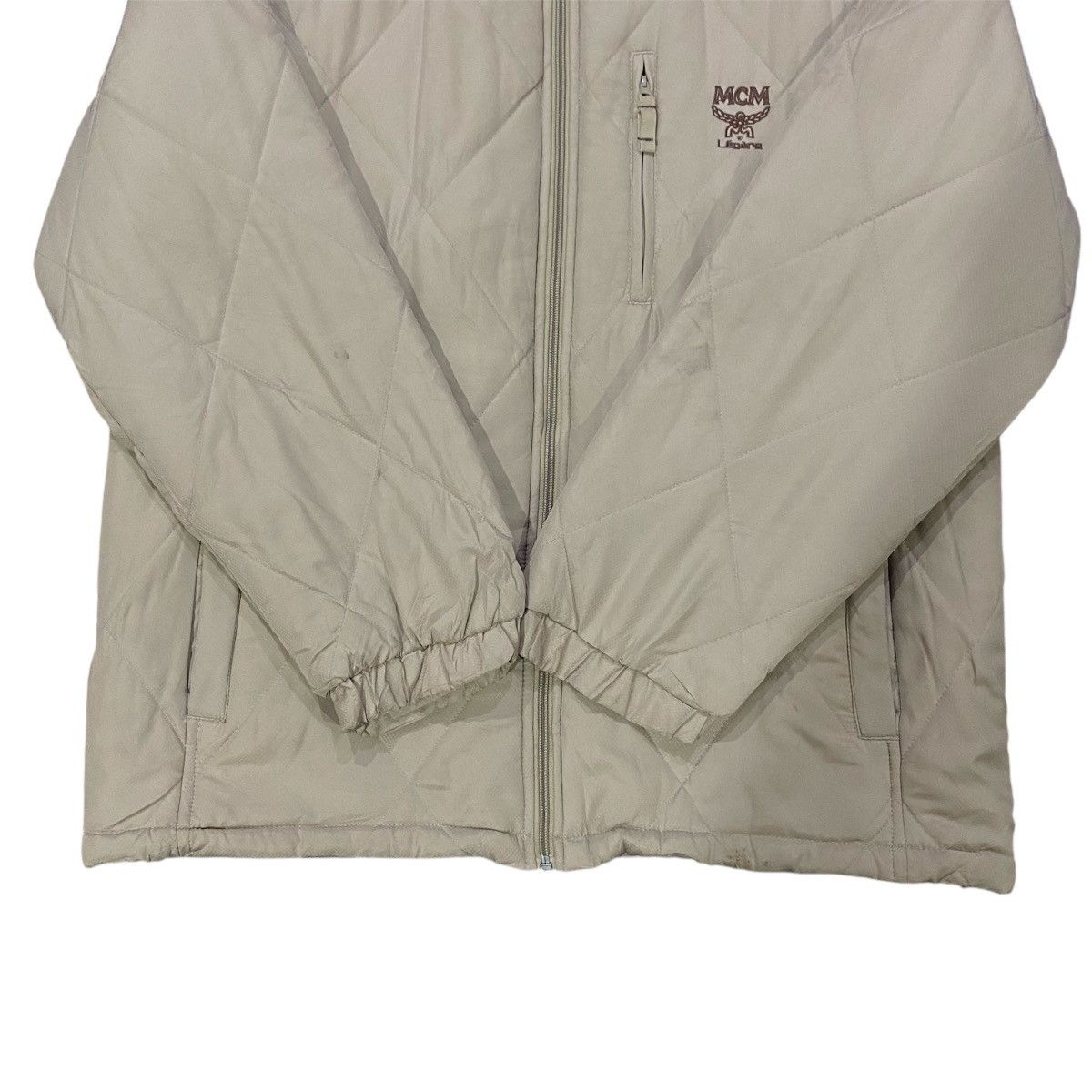 MCM Vintage MCM Zipper Light Jacket Quilted Beige Size US L / EU 52-54 / 3 - 5 Thumbnail