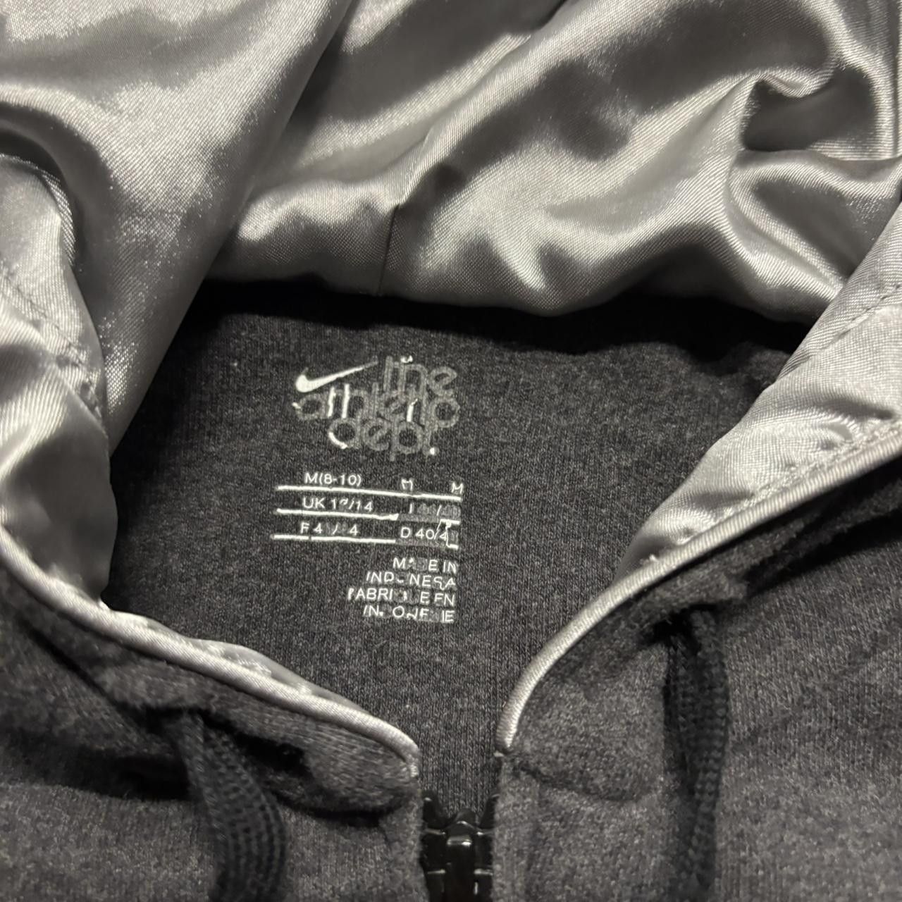 Nike × Vintage Crazy Vintage Y2K/2000s Black Nike Swoosh Essential Zip Up Hoodie! Size M / US 6-8 / IT 42-44 - 4 Thumbnail