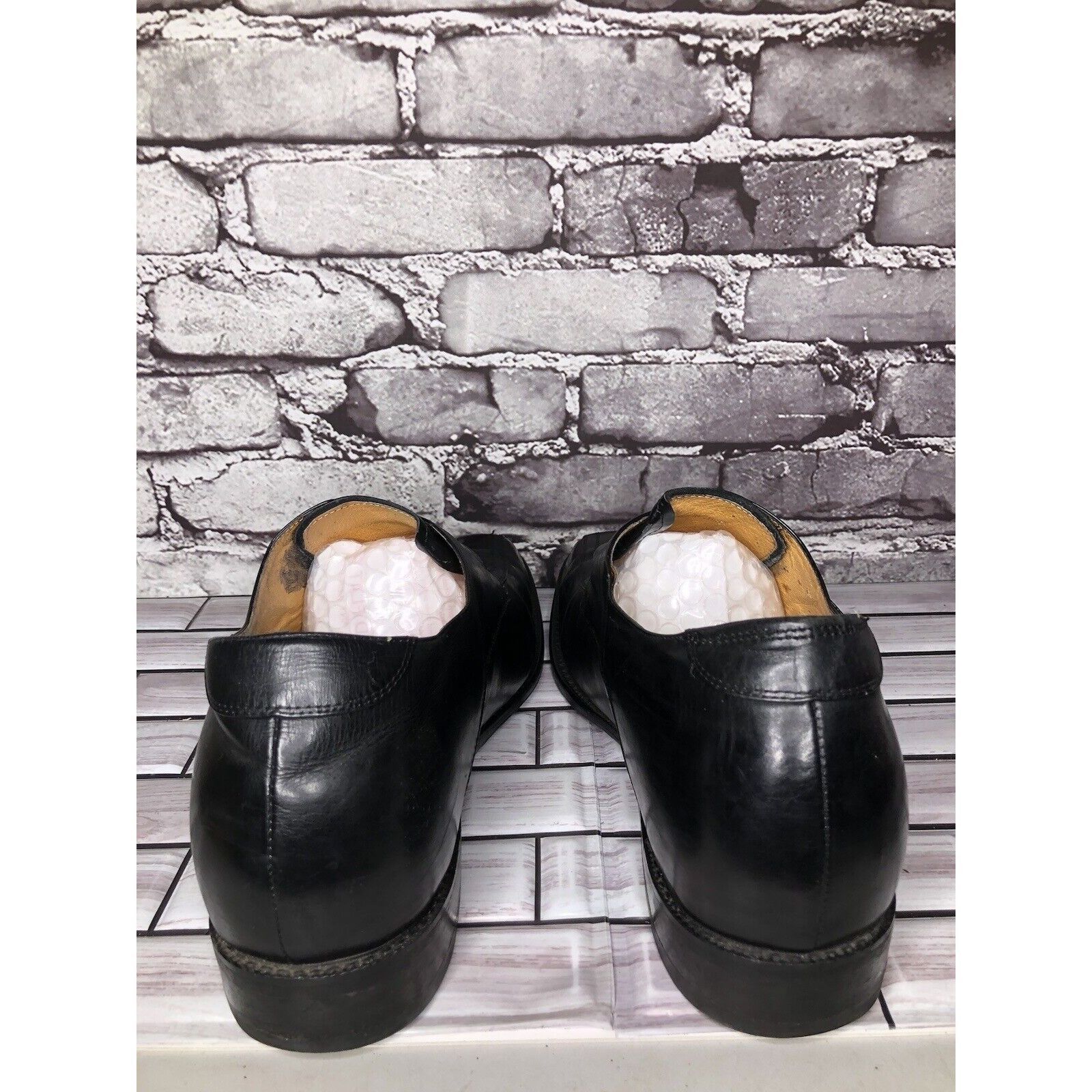 Koto Toto Black Leather Monk Buckle Strap Loafers Dress Shoes Men Size US 10.5 / EU 43-44 - 4 Thumbnail