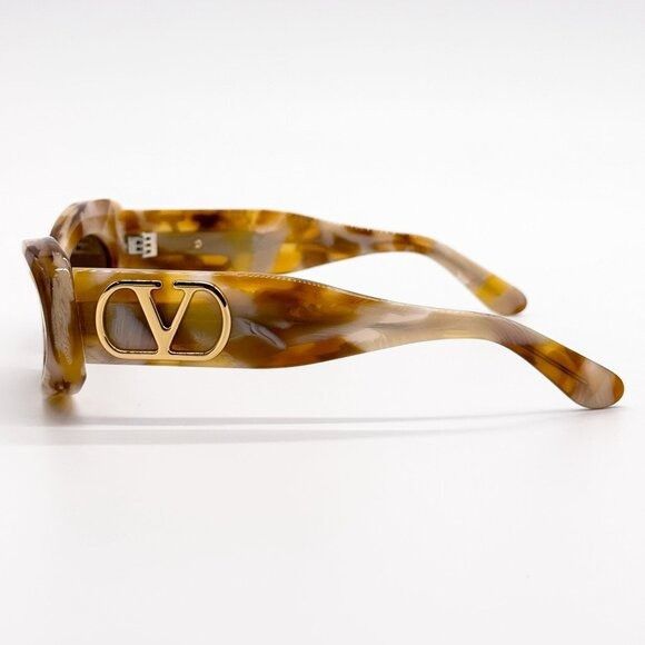 Valentino NEW VALENTINO SUNGLASSES VLS-178D HAVANA ORANGE/BROWN OVAL W Size ONE SIZE - 5 Thumbnail