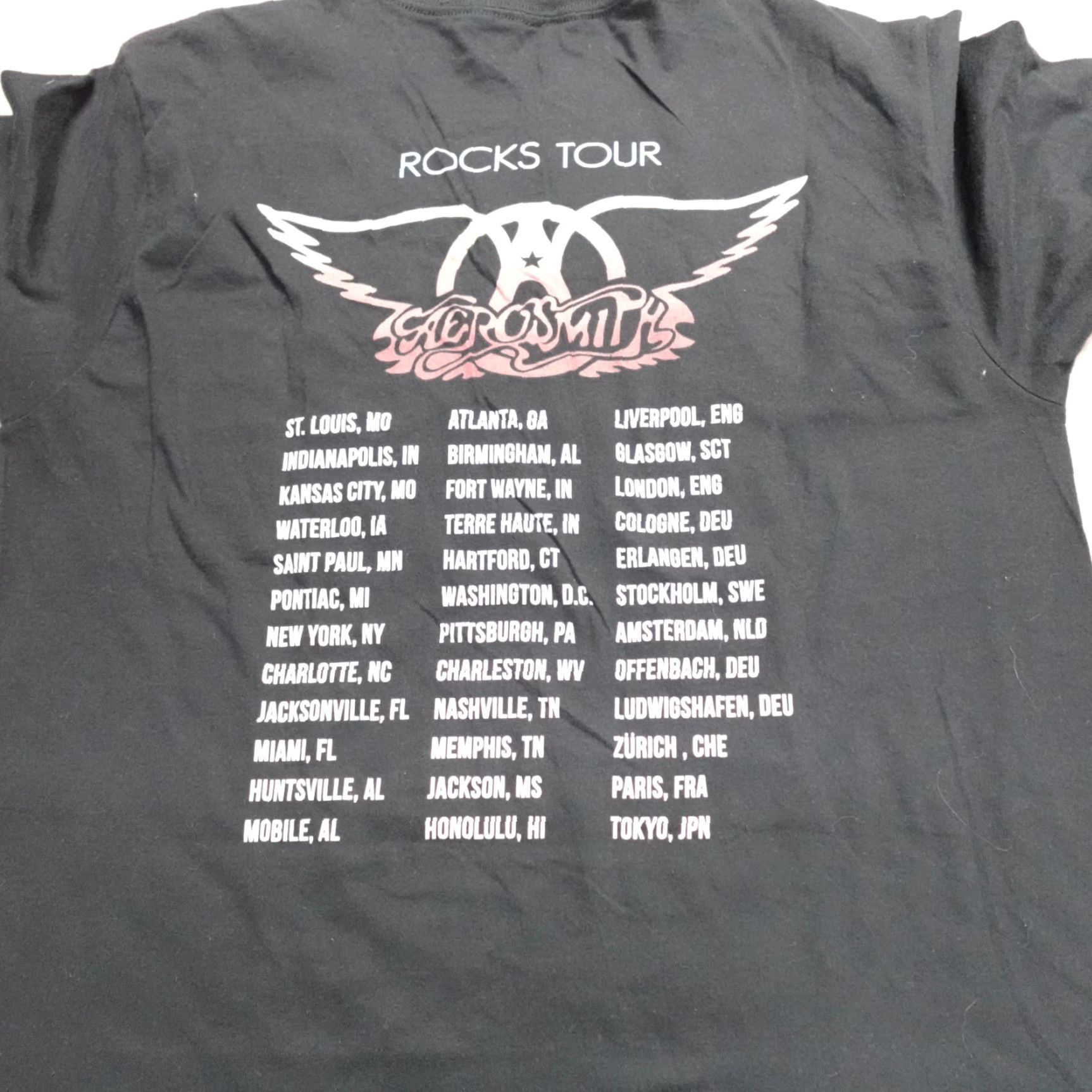 Aerosmith Aerosmith Shirt Large Black Crew Neck Short Sleeve T-Shirt Men Double-Sided Rocks Tour Band Size US L / EU 52-54 / 3 - 8 Thumbnail