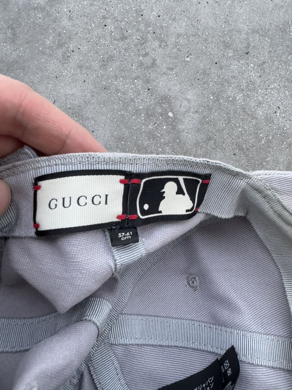 Designer × Gucci Gucci MLB NY cap hat with butterfly Size ONE SIZE - 6 Thumbnail