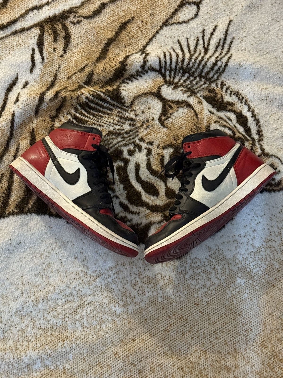 Jordan Brand Jordan 1 Bred Toe High OG Size US 10 / EU 43 - 1 Thumbnail