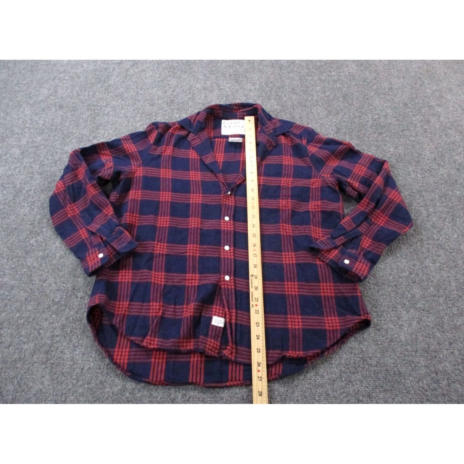 Frank & Eileen Frank Eileen Shirt Womens S Red Blue Plaid Flannel Casual Oversized Loose Size S / US 4 / IT 40 - 3 Thumbnail