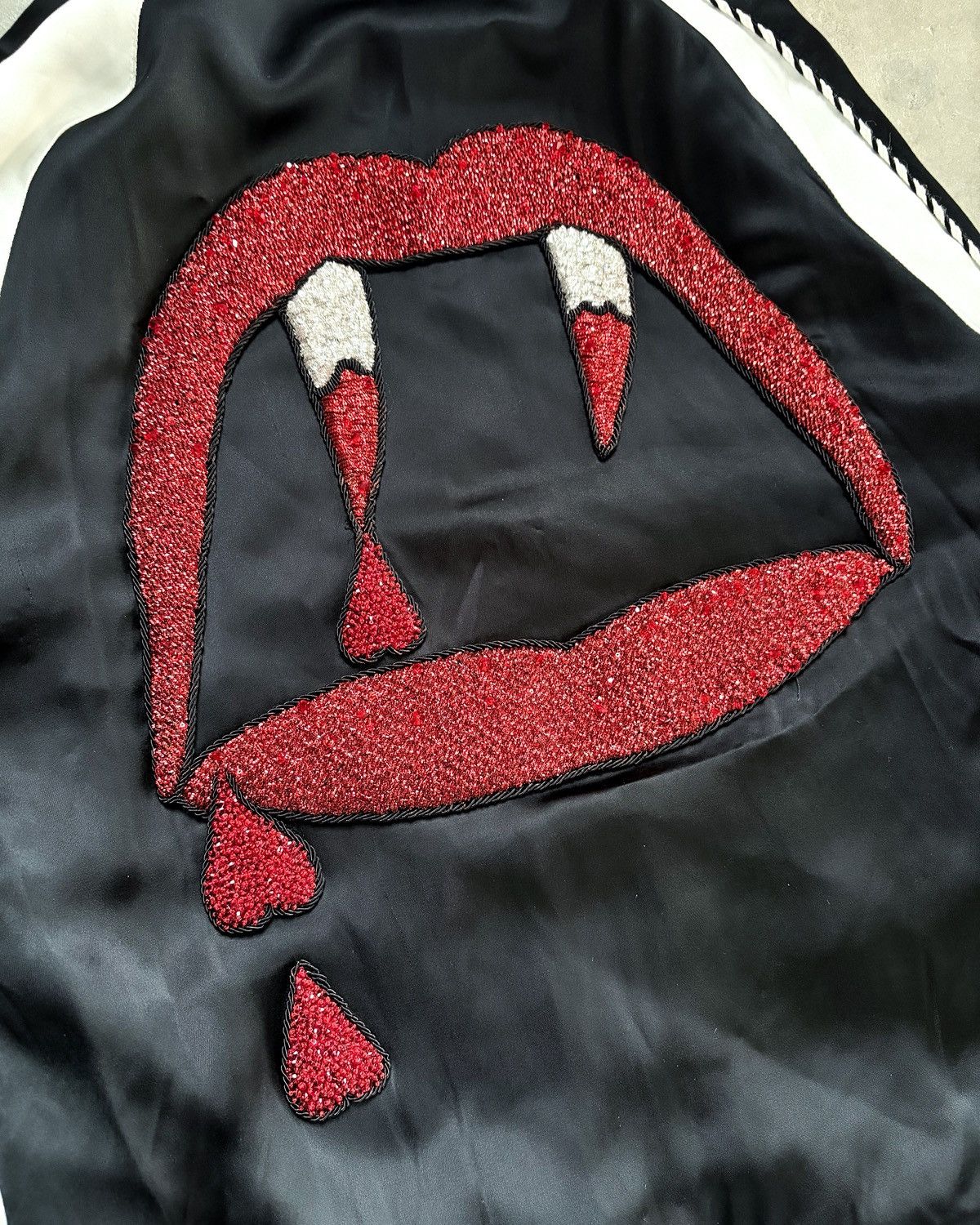 Saint Laurent Paris S/S14 BLOODLUSTER SATIN BOMBER JACKET Size US XS / EU 42 / 0 - 9 Thumbnail