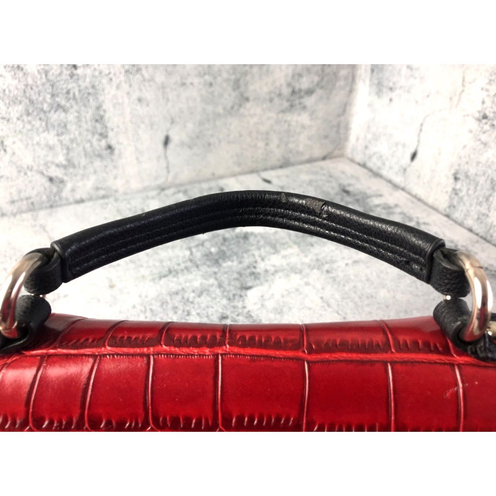 Versace Jeans Couture Versace Jeans Women's Handbag Croc-Embossed Black Polyester Logo Bag Size 32" / US 10 / IT 46 - 5 Thumbnail