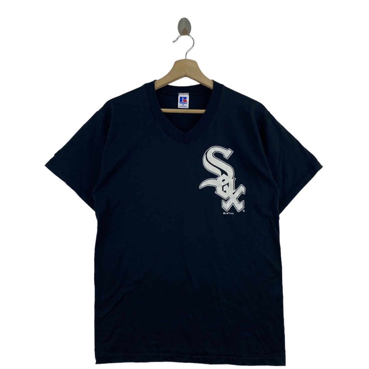 MLB Vintage 90s CHICAGO WHITE SOX Mlb Print Black Shirt Size US M / EU 48-50 / 2 - 1 Thumbnail