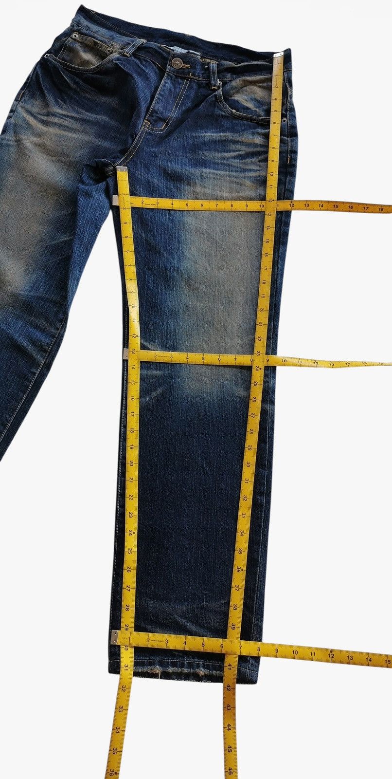 Jean Krhyme Denim Y2K Distressed Graffiti Jeans Size 32x31 Size US 32 / EU 48 - 12 Thumbnail