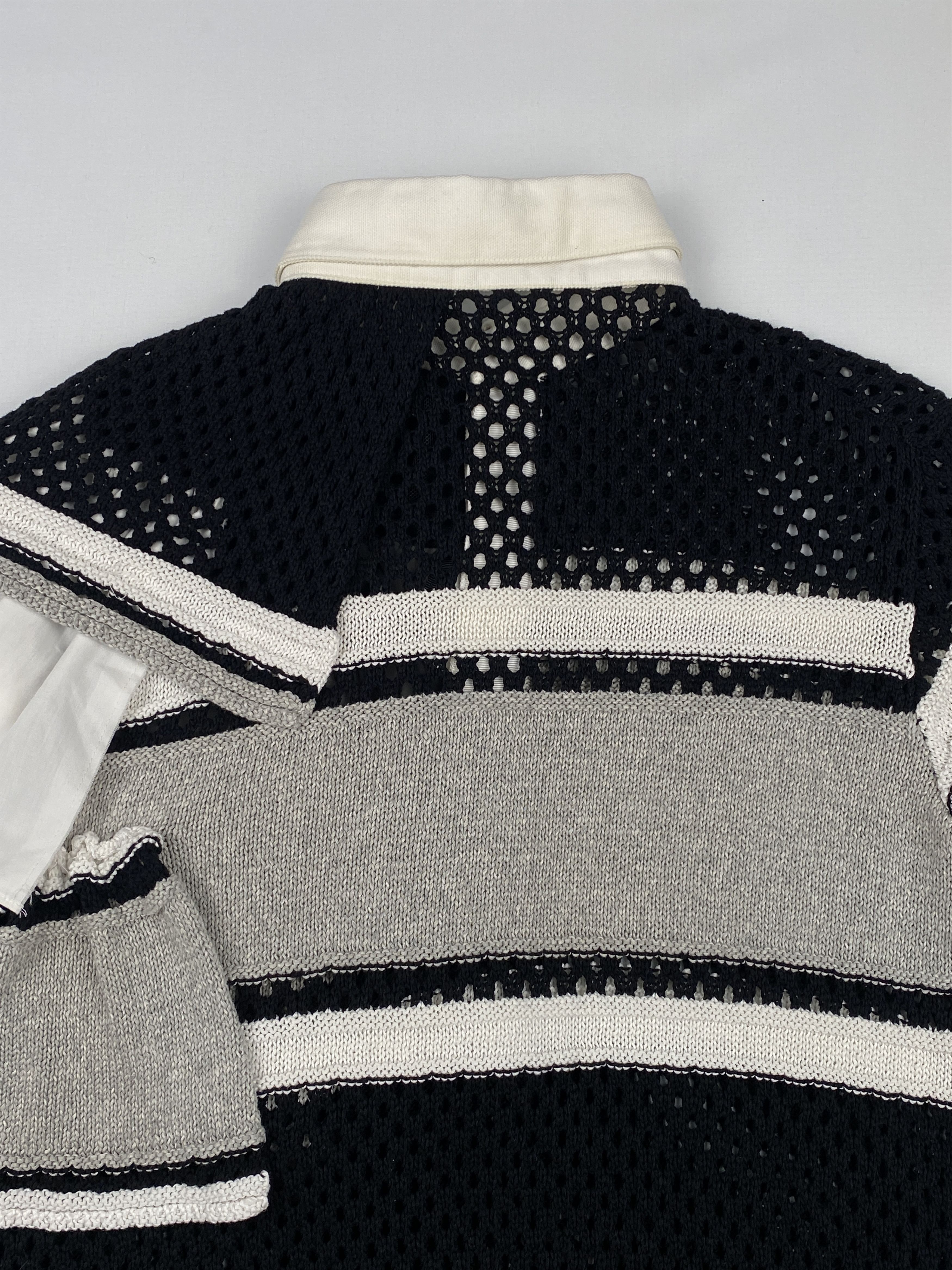 Sacai Paneled Ruffled Polo Top Size L / US 10 / IT 46 - 8 Thumbnail