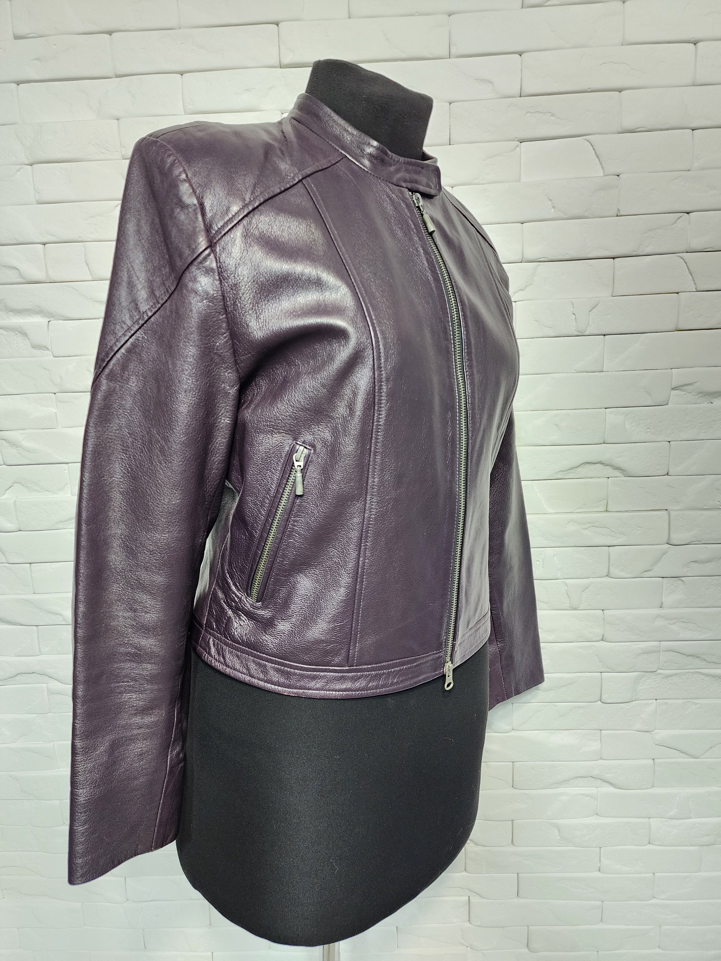 Designer Women's leather jacket. Size L / US 10 / IT 46 - 3 Thumbnail