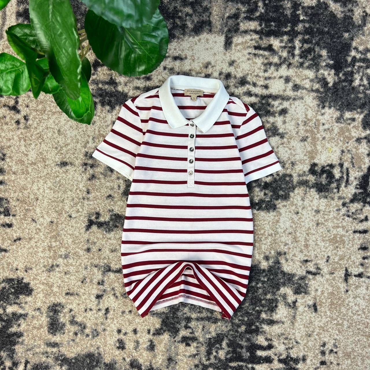 Burberry Burberry Luxury Striped Polo T-Shirt Streetwear Style Size XS / US 0-2 / IT 36-38 - 1 Thumbnail