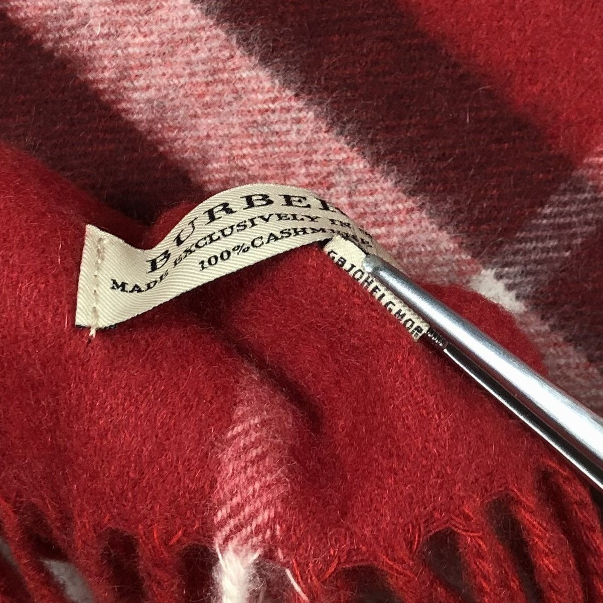 Burberry Burberry Cashmere Scarf Red Nova Check Size ONE SIZE - 6 Thumbnail