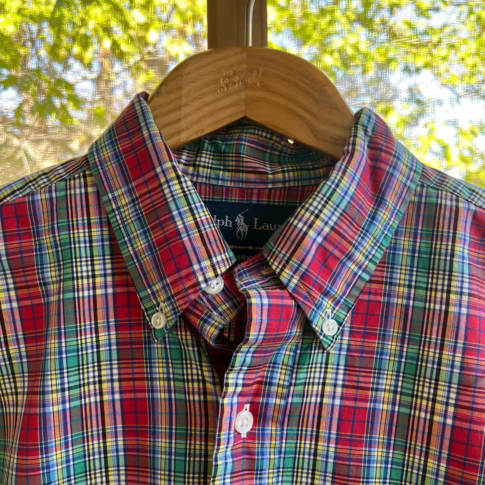Ralph Lauren Ralph Lauren Red And Green Plaid Button Down Shirt Size 16/L Size US L / EU 52-54 / 3 - 3 Thumbnail