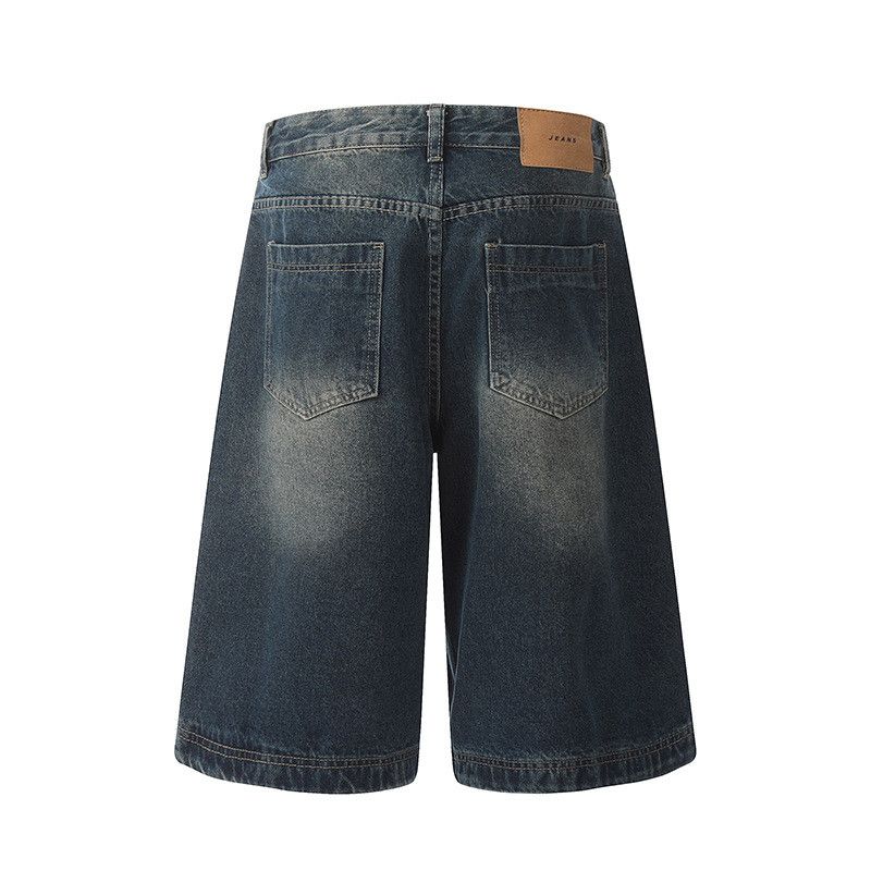 Vintage American Retro Street Loose-Fit Distressed Denim Shorts Size US 32 / EU 48 - 2 Thumbnail