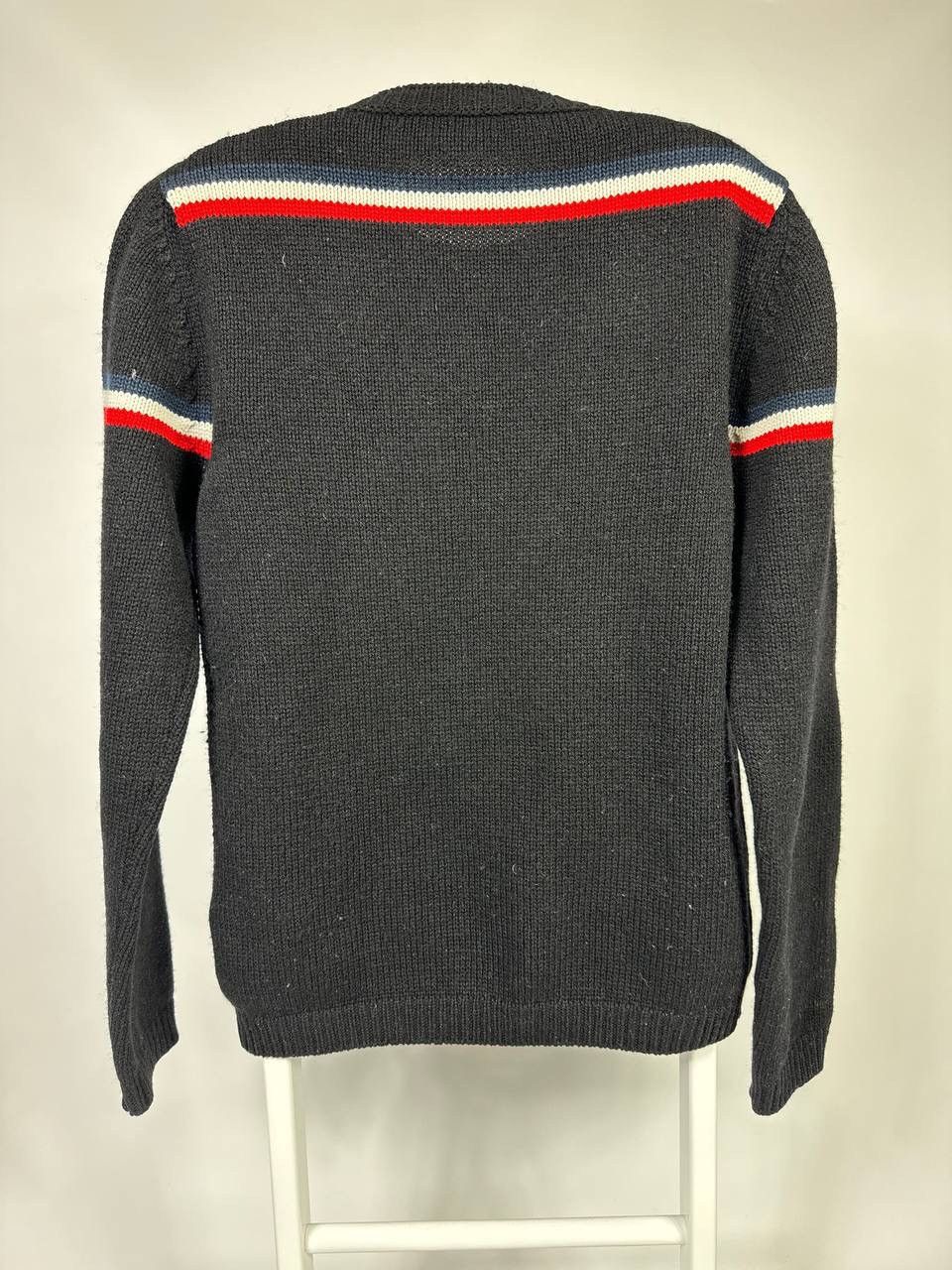 Moncler × Vintage ⚫️RARE Moncler Wool Sweater Black Logo Crewneck Jumper Size M Size M / US 6-8 / IT 42-44 - 8 Thumbnail