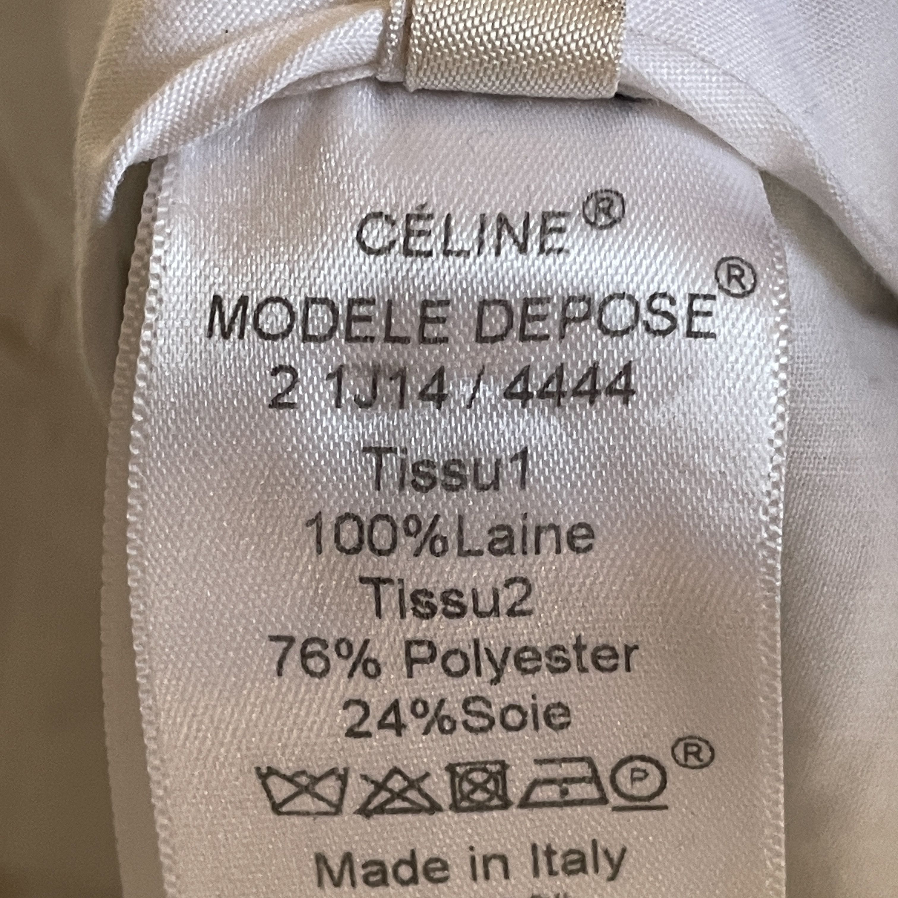 Celine Celine by Phoebe Philo Womens Tuxedo Wool Dress Trousers Size 24" / US 00 / IT 34 - 9 Thumbnail