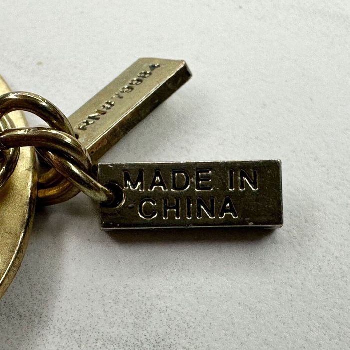 Chicos Chico's Animal Print Gold Tone Metal Chain Belt OS One Size