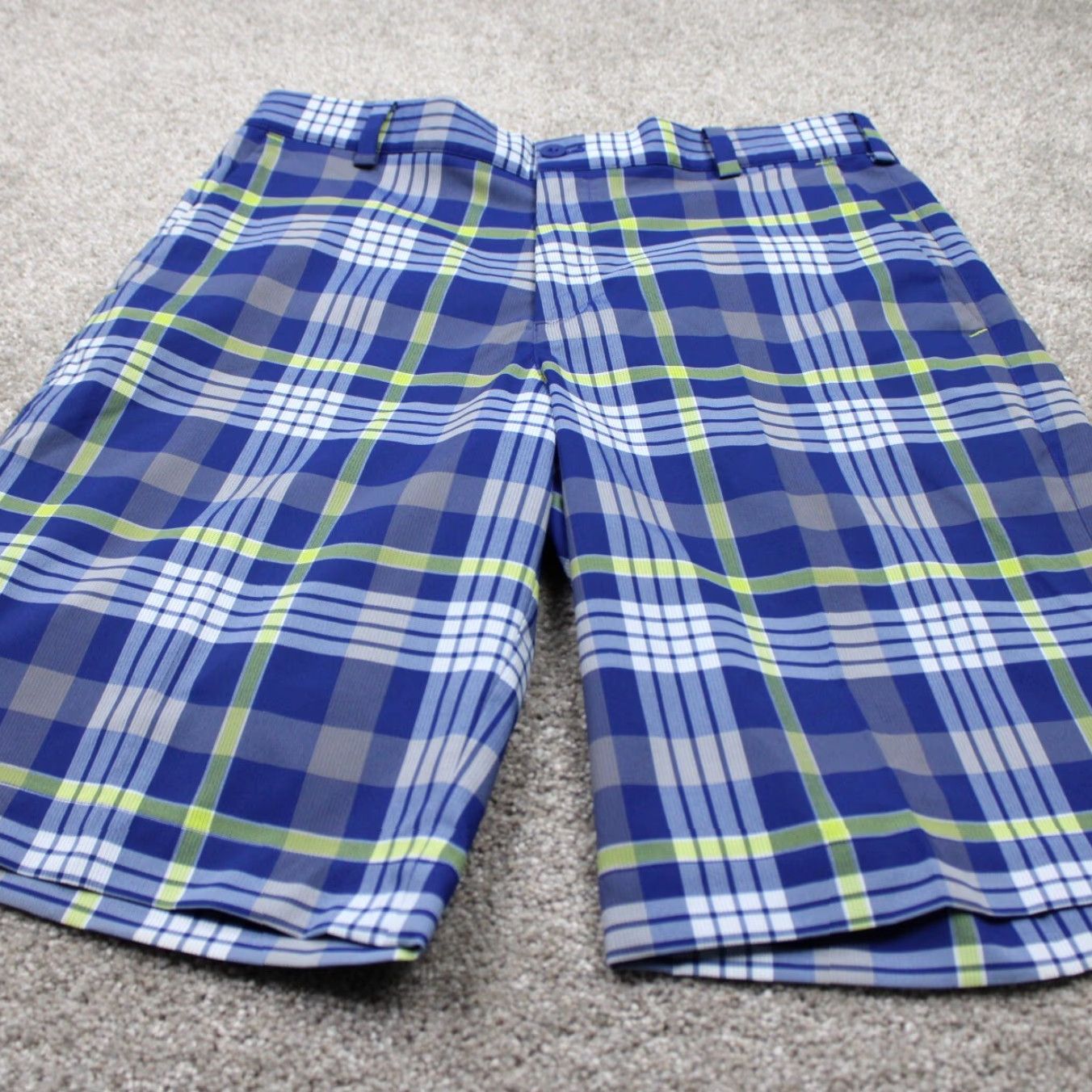 Nike Nike Golf Shorts Mens 30 Blue/Yellow Dri-Fit Tour Performance Stretch 11" Inseam Size US 30 / EU 46 - 2 Thumbnail
