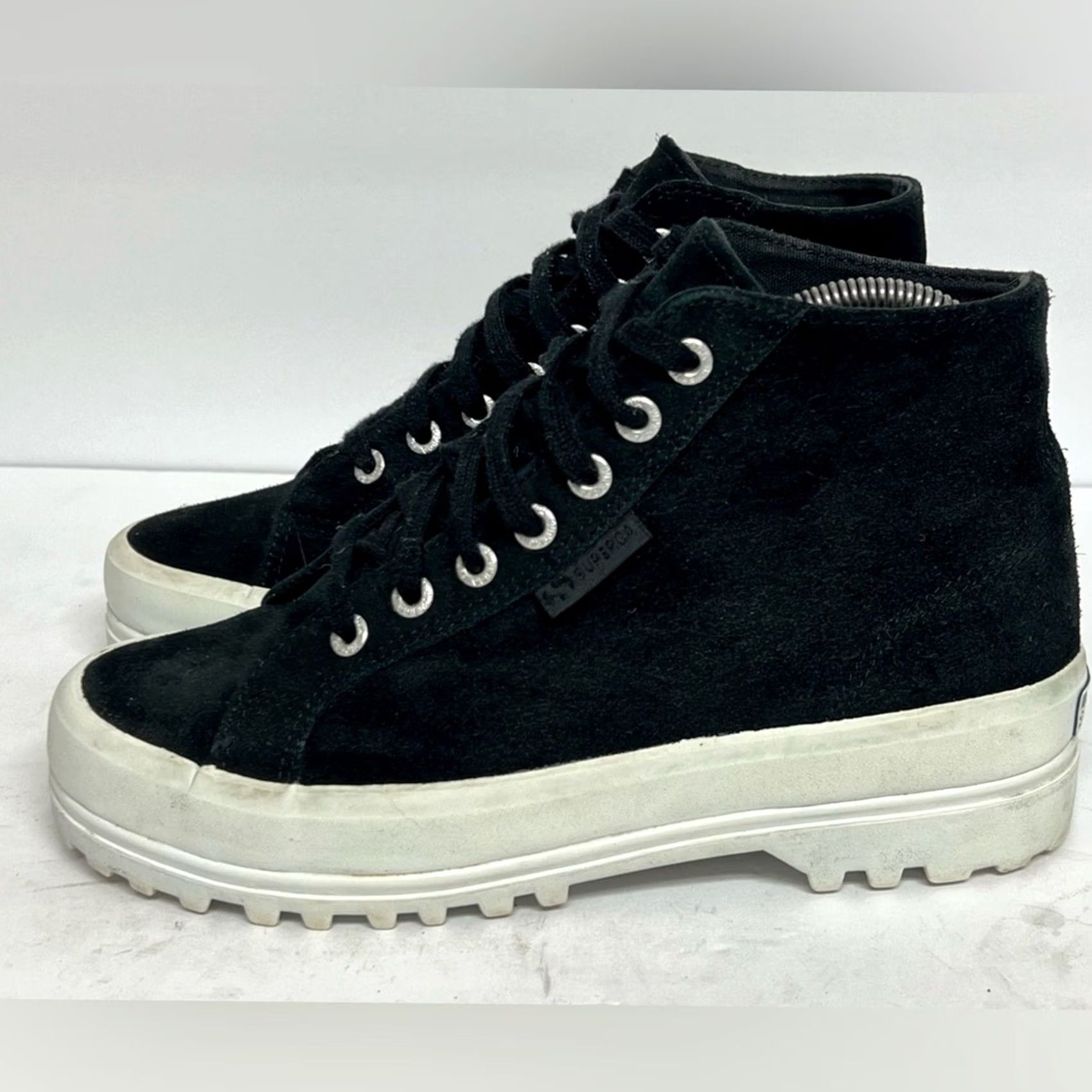 Superga Superga Black Platform Sneakers Lace Up Size 38 US 7.5 W Size M / US 6-8 / IT 42-44 - 2 Thumbnail