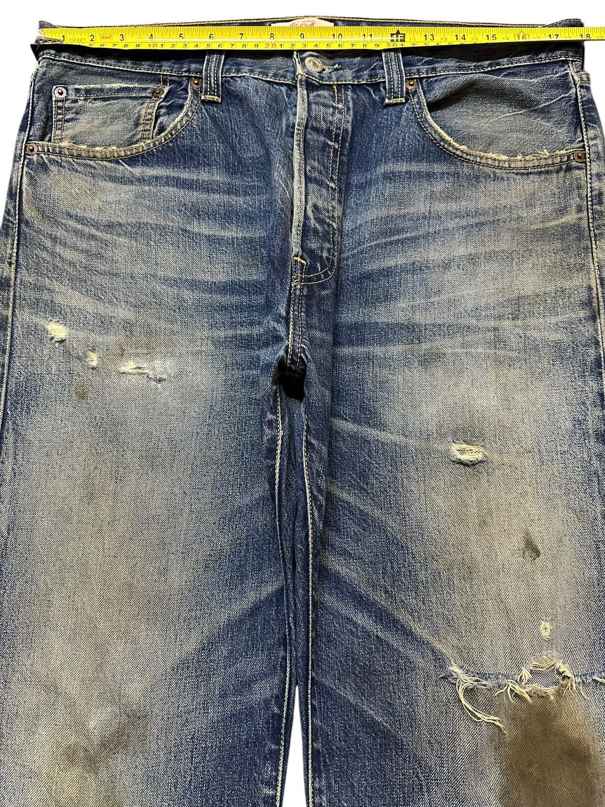 Levi's Vintage Levis 501 Mud Faded Wash Style Loose Jeans Size US 34 / EU 50 - 12 Thumbnail