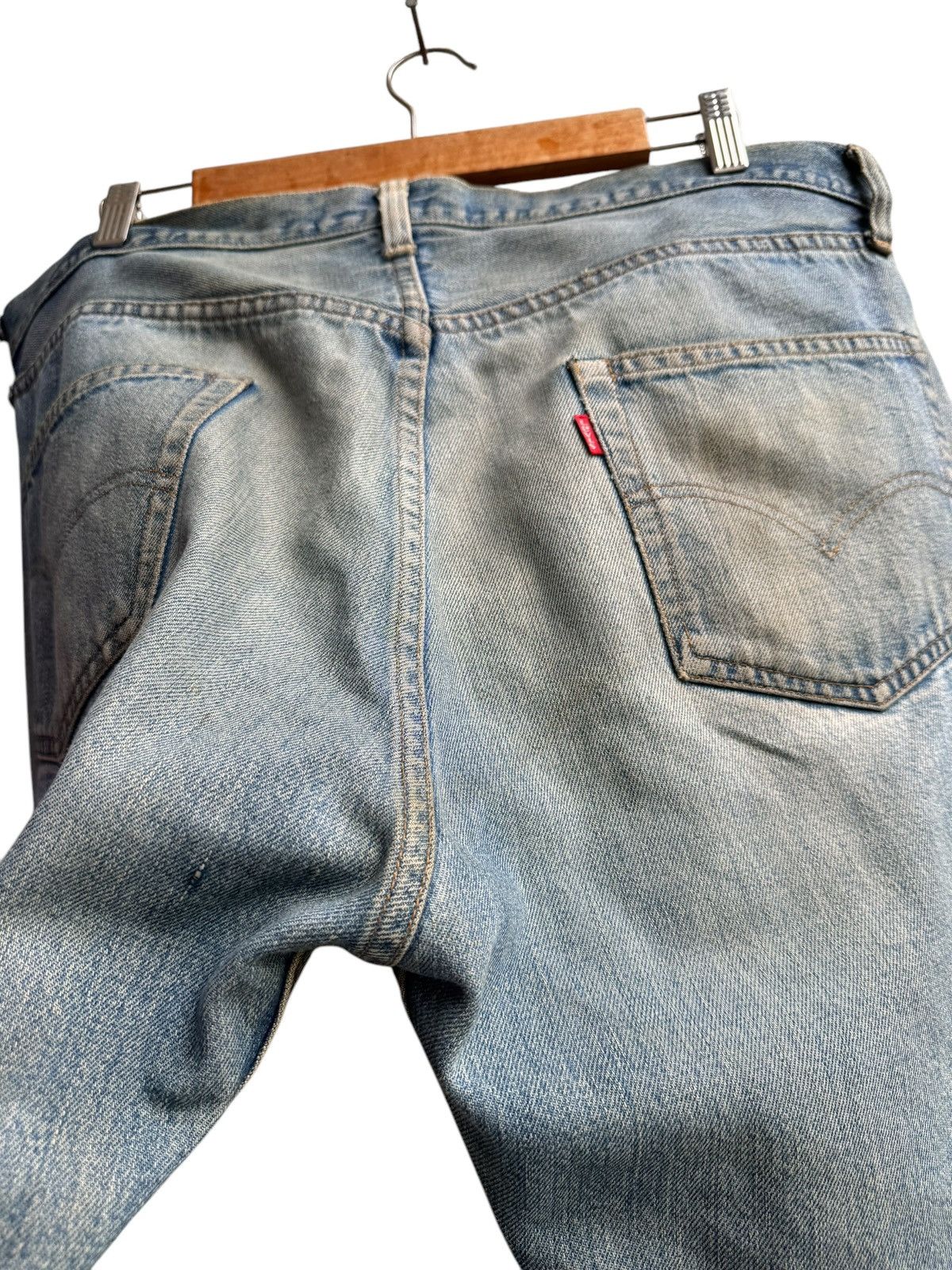 Levi's Vintage Distressed Levis 501 Selvedge Top button 6 Size US 36 / EU 52 - 12 Thumbnail