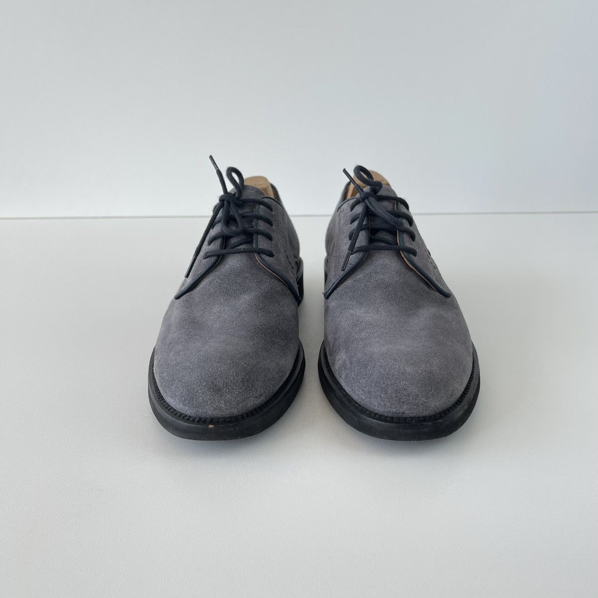 Tod's Tod’s Suede Derby Light Nubuk Oxford Shoes Light Blue Italy Size US 10 / EU 43 - 6 Thumbnail