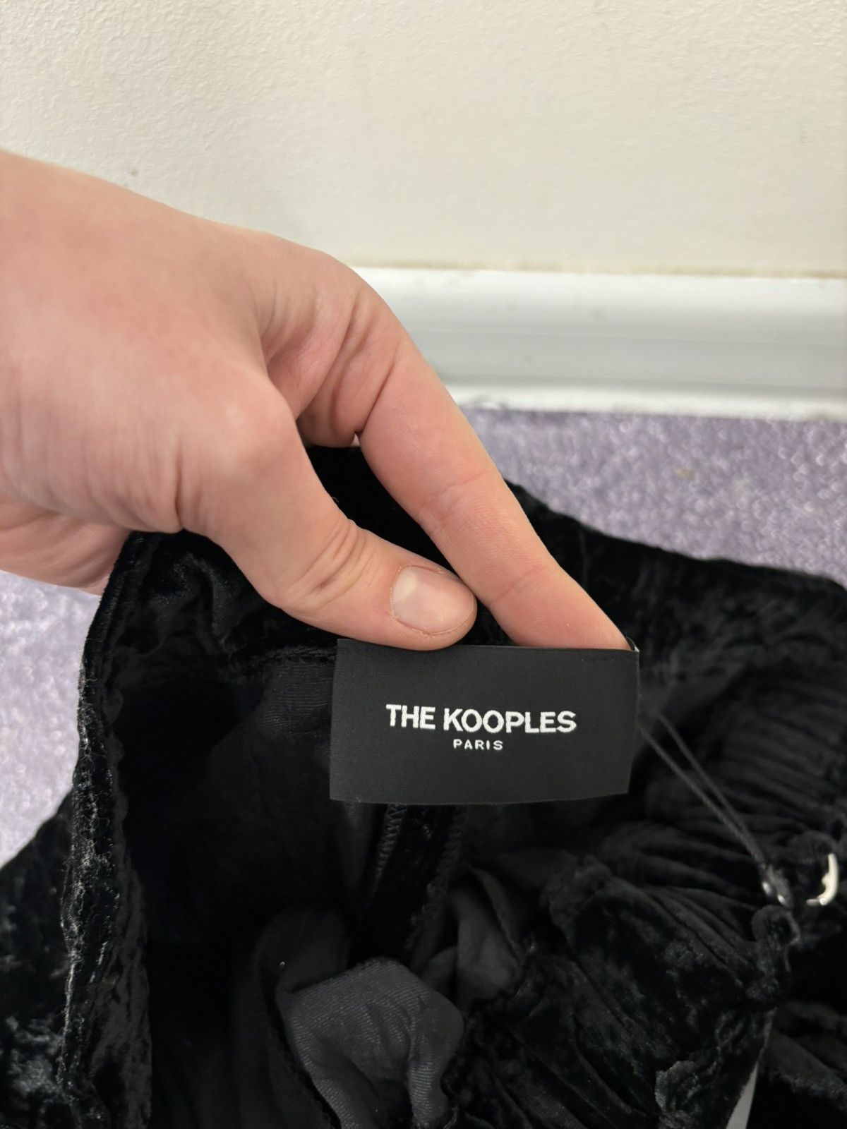 The Kooples The Kooples NWT New Crushed Velvet Black Pants Trousers Size 26" / US 2 / IT 38 - 9 Thumbnail