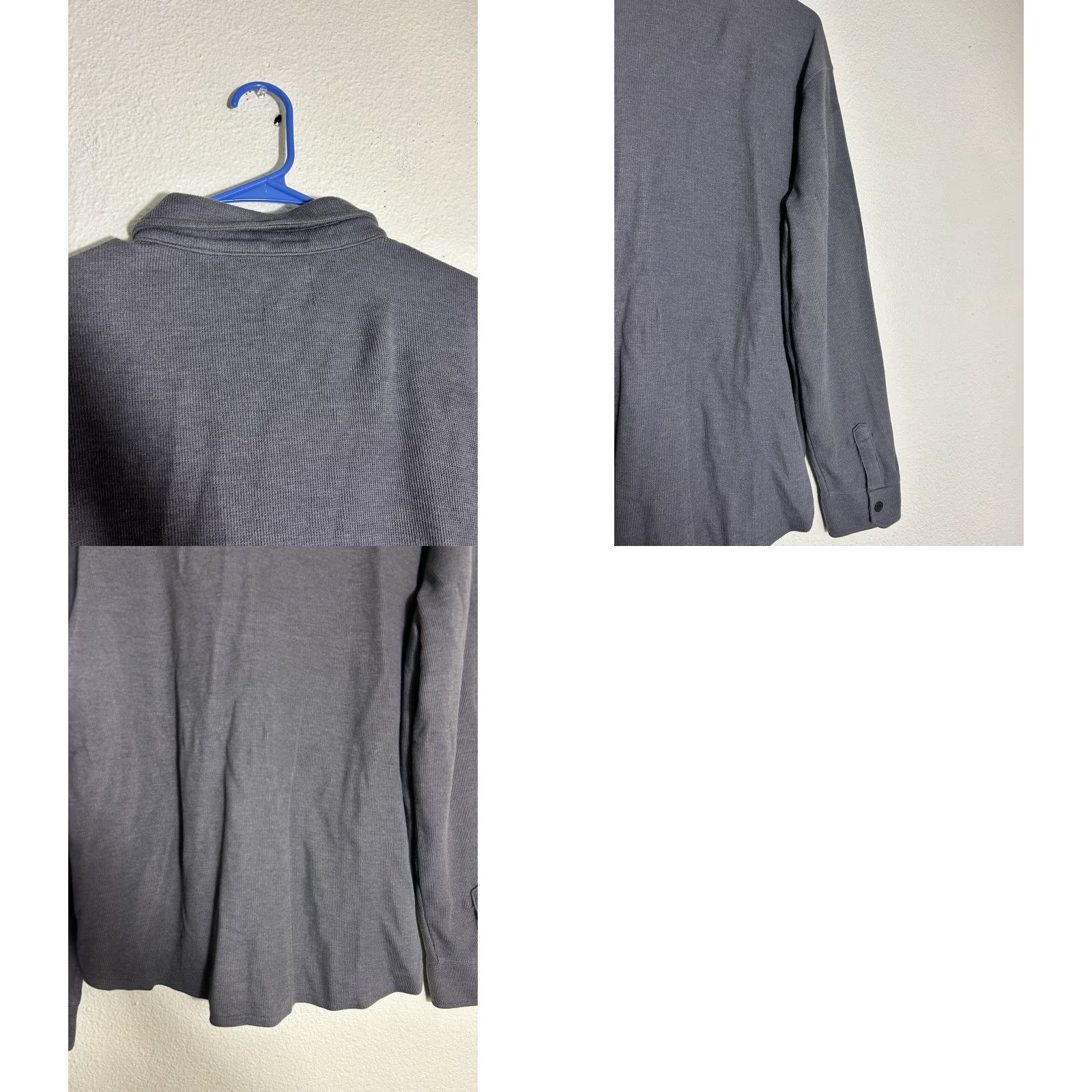 J.Crew J. Crew Men's Grey Authentic Fleece Double Pocket Long Sleeve Sweatshirt Shirt Large Regular Fit Size US L / EU 52-54 / 3 - 9 Thumbnail