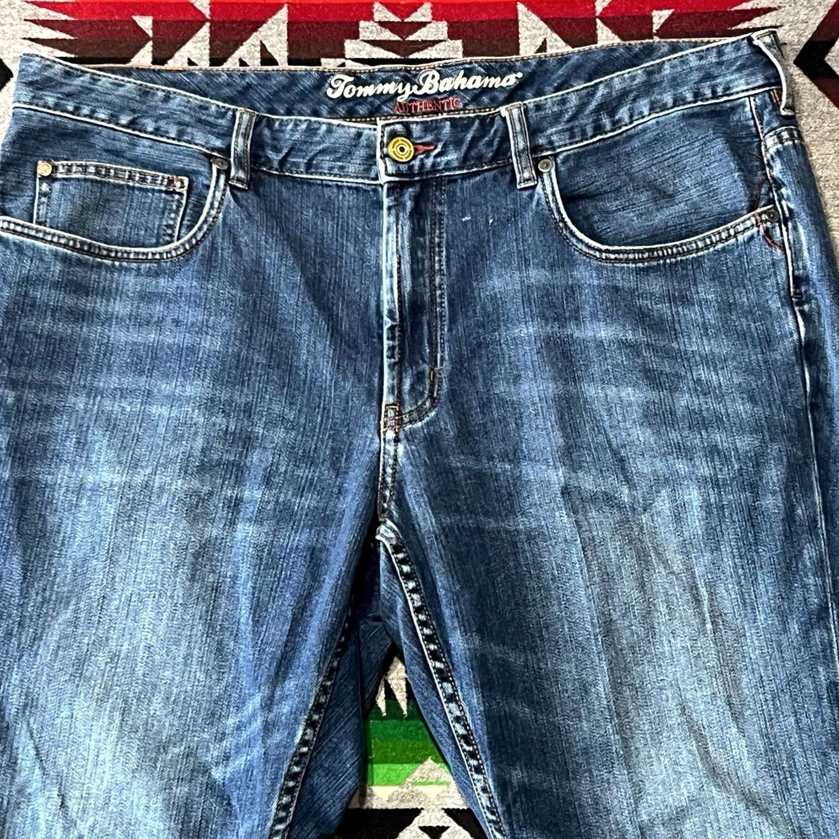 Tommy Bahama VINTAGE Tommy Bahama Jeans Mens 40x32 Blue Size US 40 / EU 56 - 7 Thumbnail
