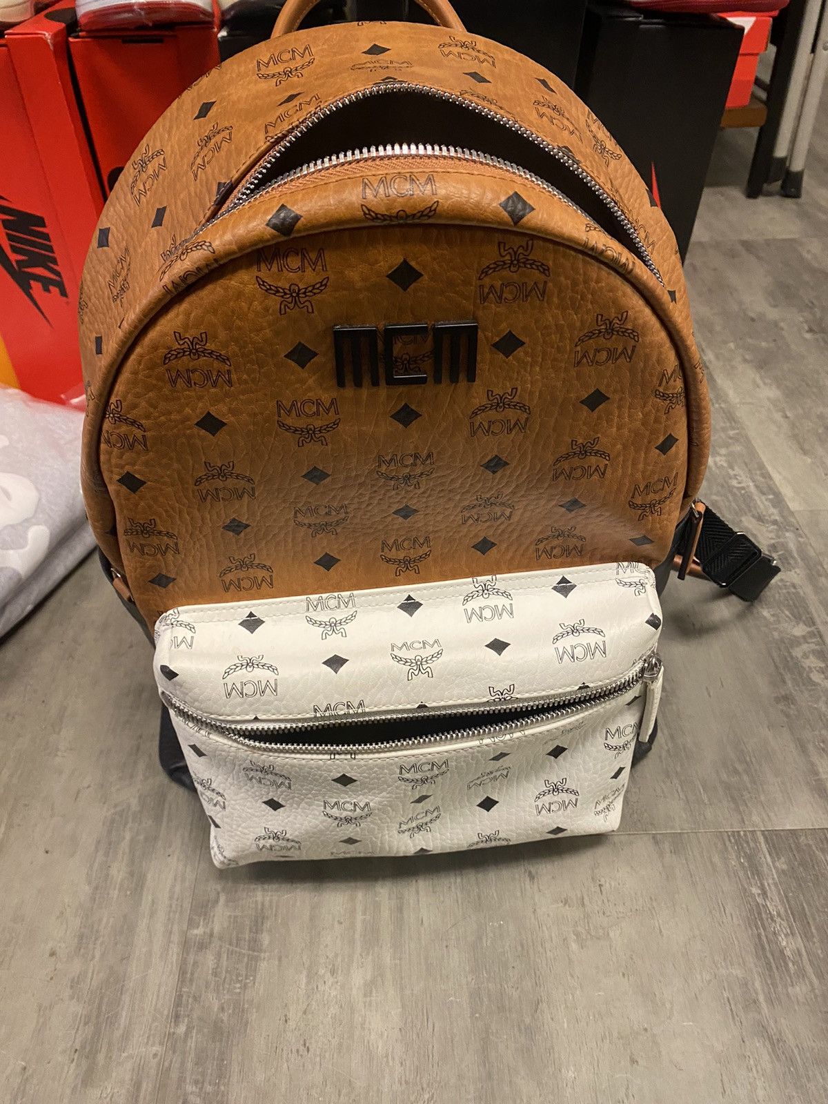 MCM Mcm backpack book bag pre owned multi color Grailed
