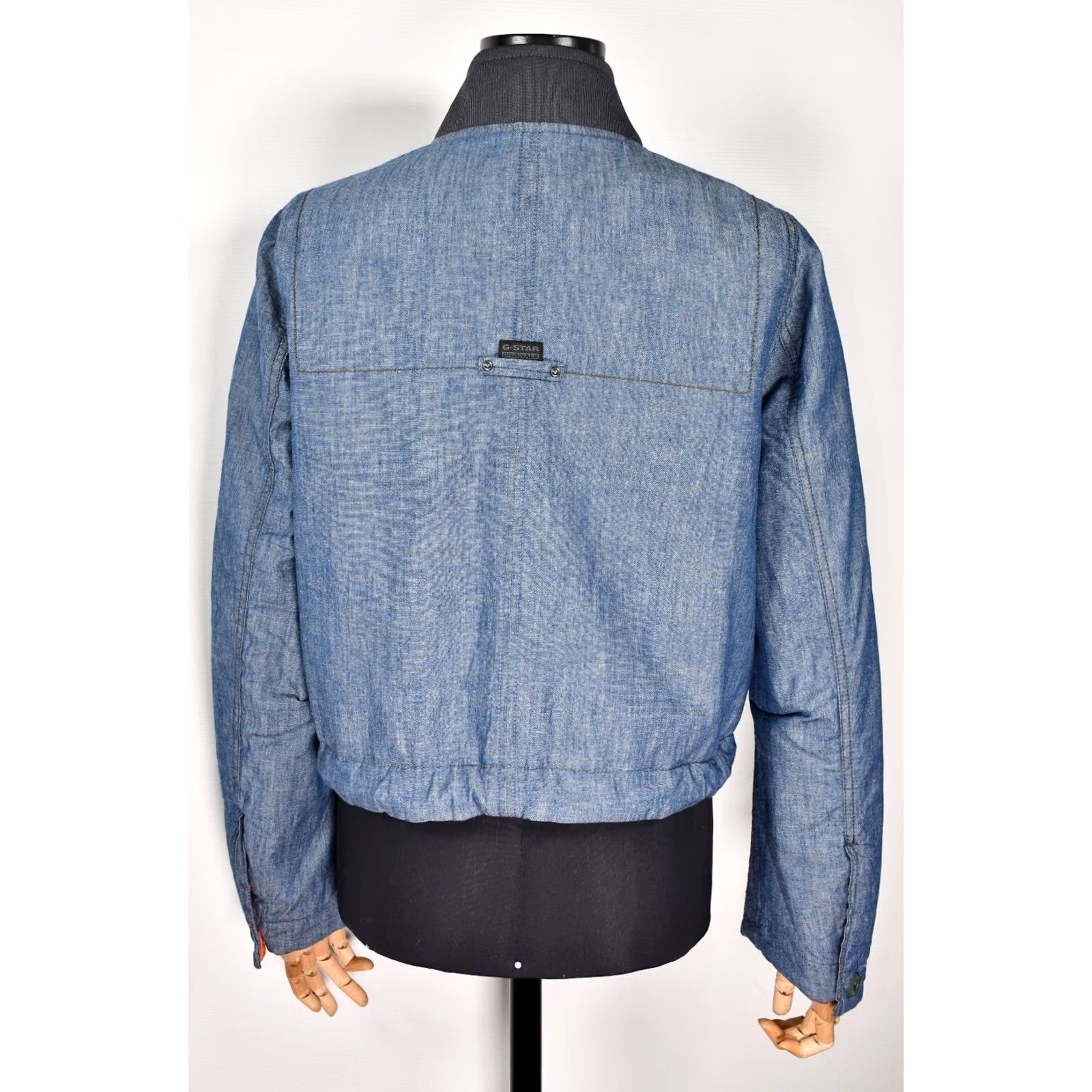G-Star G-Star Raw Jacket Women's S Chambray Indigo Padded Drawstring Bomber Imperial Chambray Indigo Jacket Women S Size S / US 4 / IT 40 - 5 Thumbnail