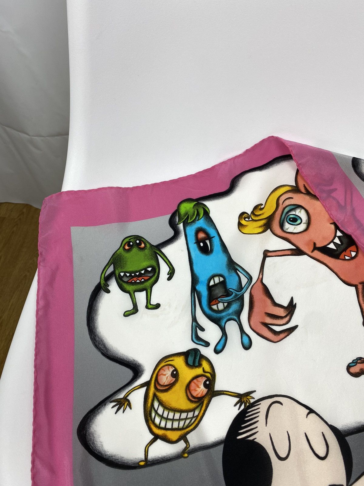 Moschino Moschino Cheap and Chic Seta Scarf Printed Monsters New Size ONE SIZE - 8 Thumbnail